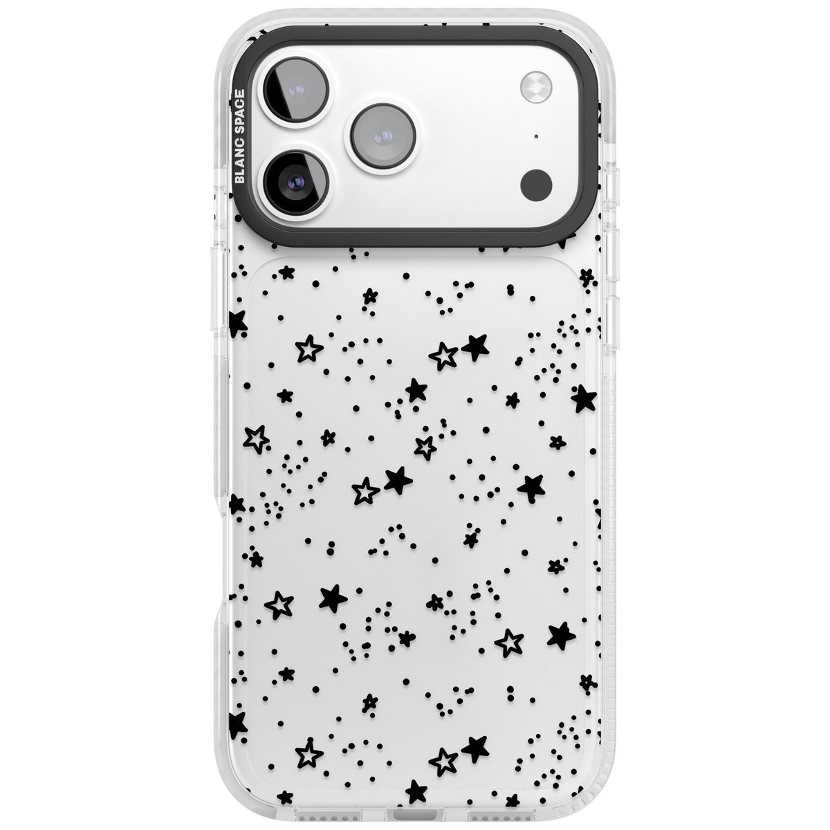 Midnight Stars iPhone 17 Pro Max Impact Clear Phone Case front