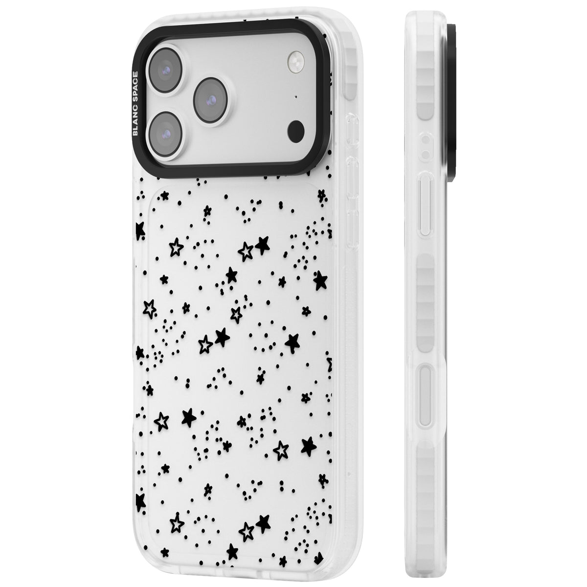 Midnight Stars iPhone 17 Pro Max Impact Clear Phone Case side
