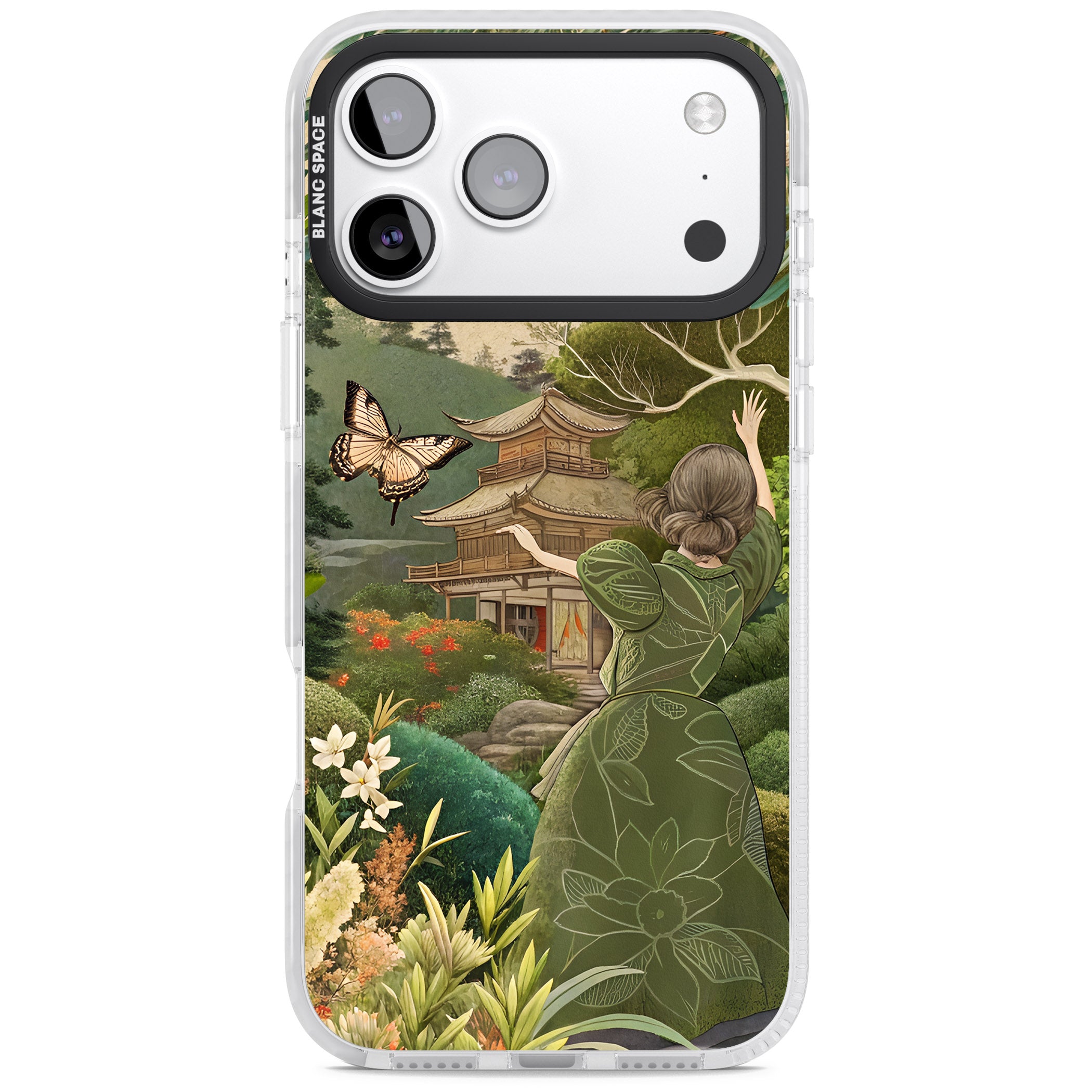 Japanese Nature iPhone 17 Pro Impact Clear Phone Case