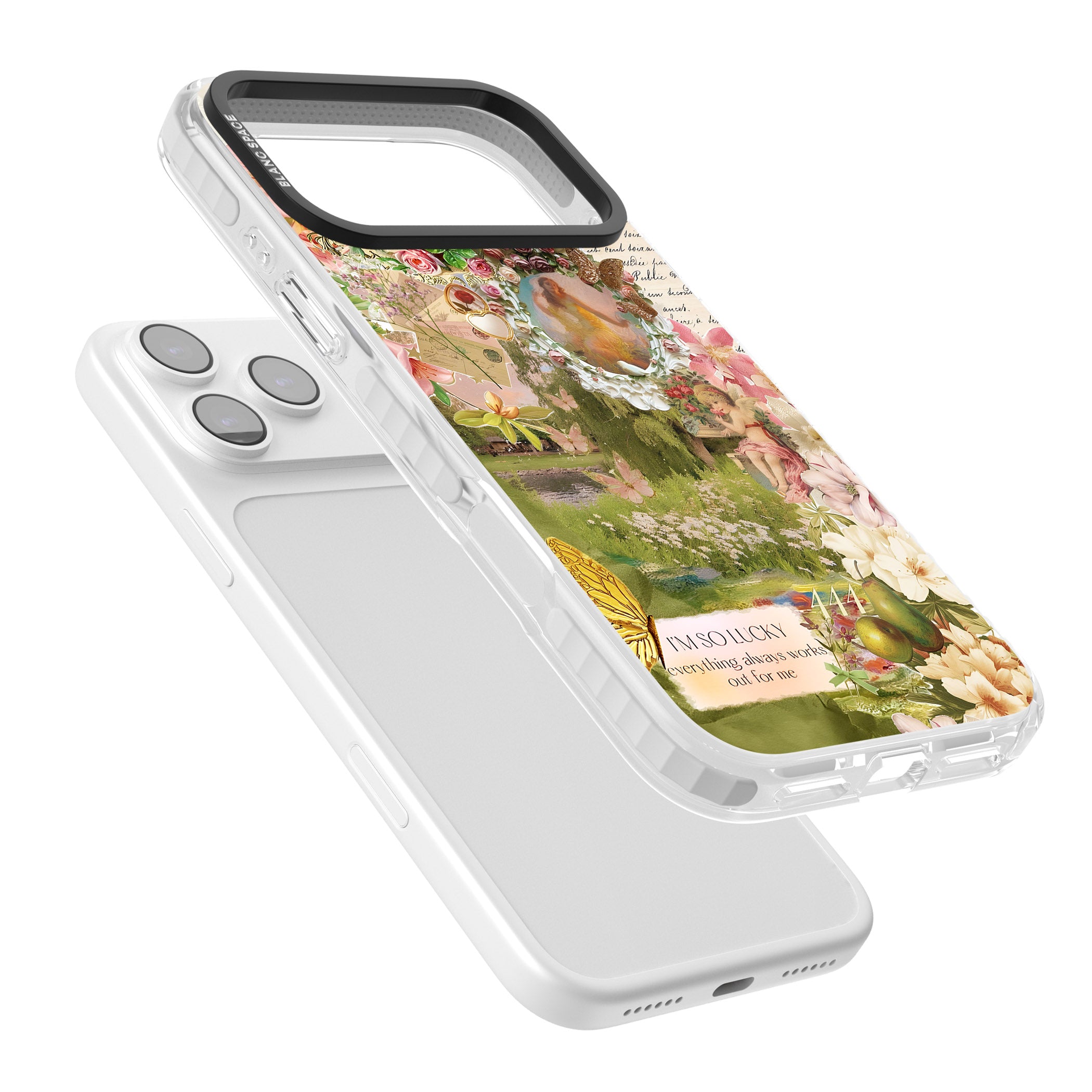 Nature in Pink iPhone 17 Pro Impact Clear Phone Case Colours