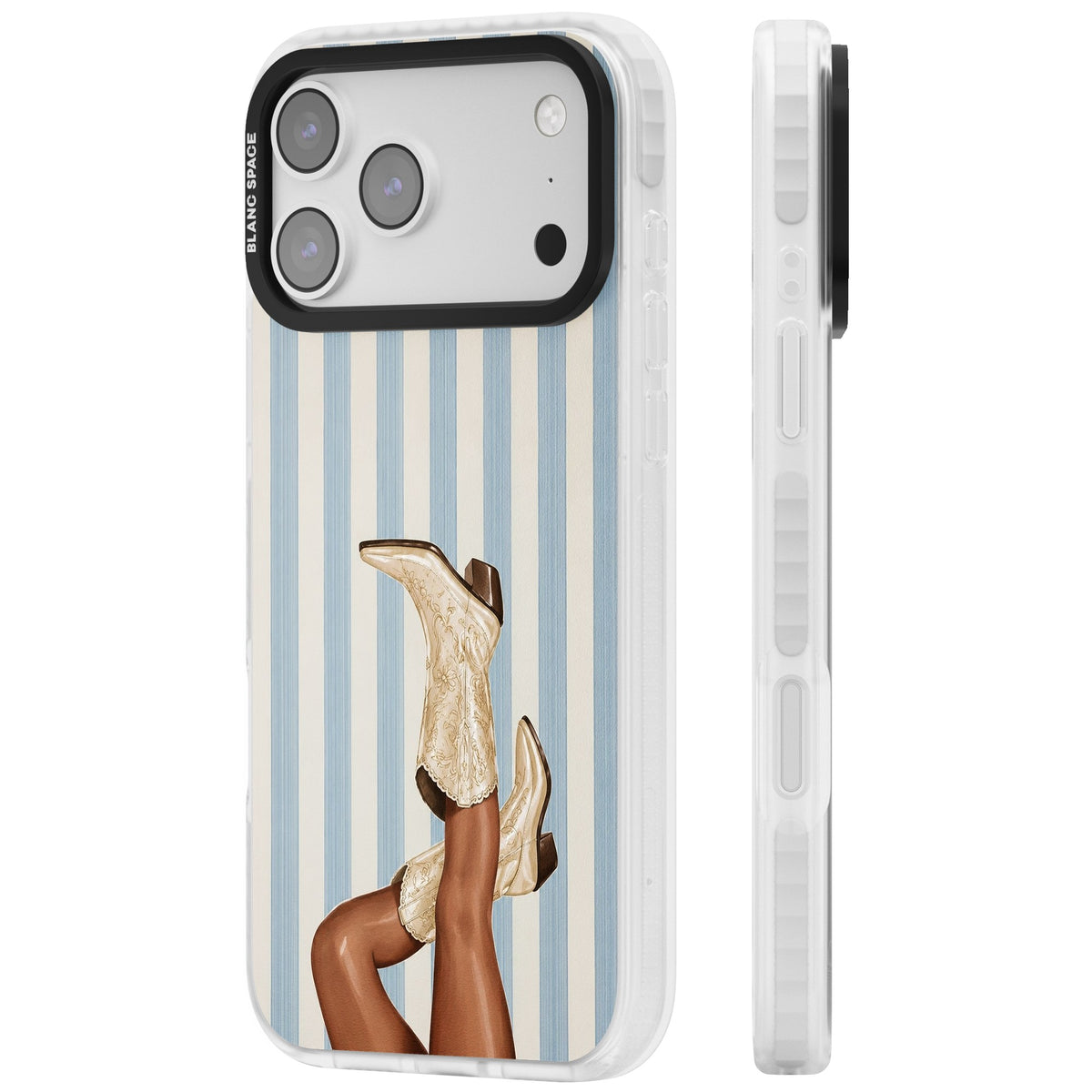 Cowgirl Boots iPhone 17 Pro Max Impact Clear Phone Case side