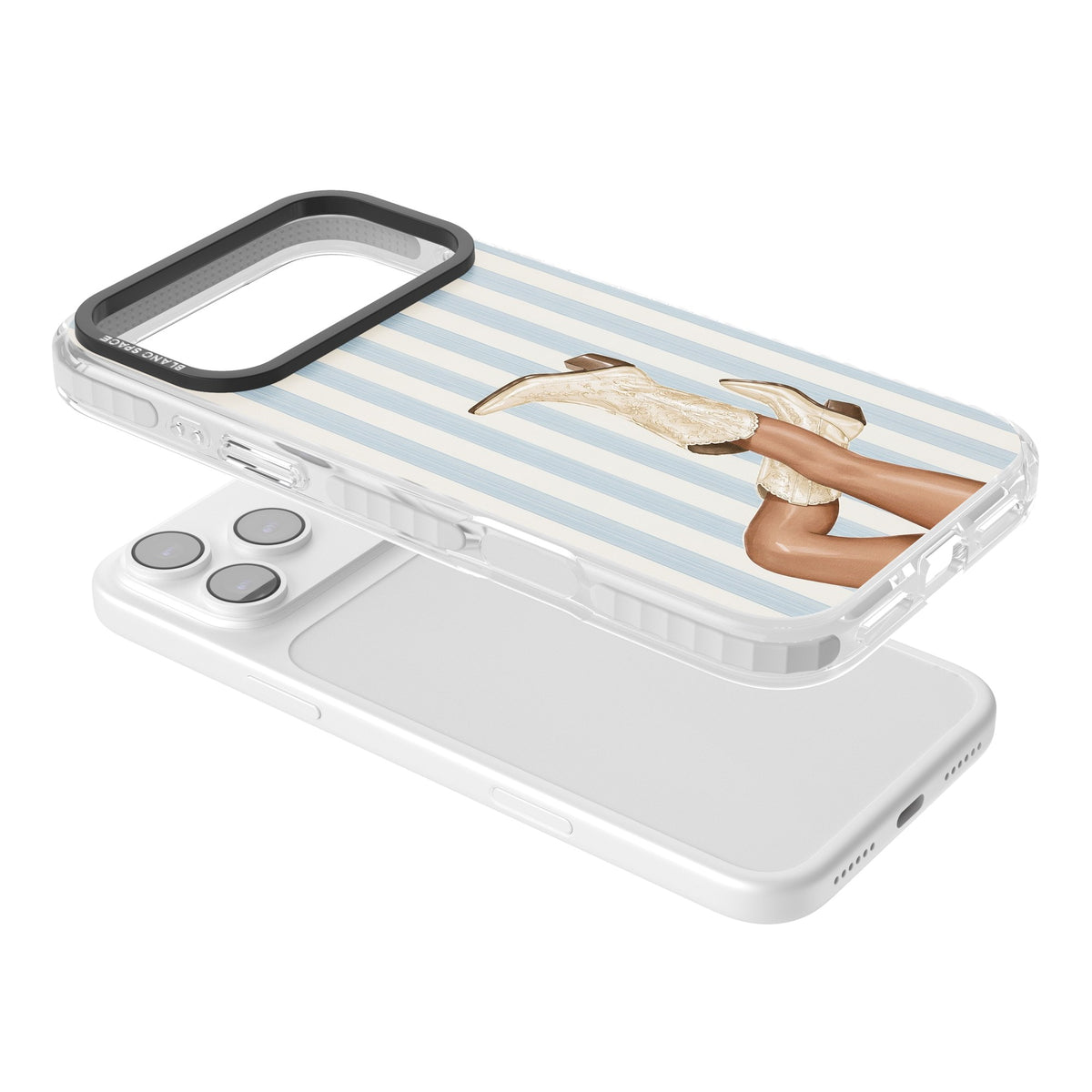 Cowgirl Boots iPhone 17 Pro Max Impact Clear Phone Case angled