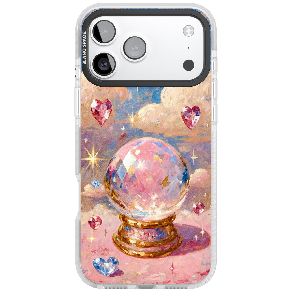 Crystal Ball iPhone 17 Pro Max Impact Clear Phone Case front