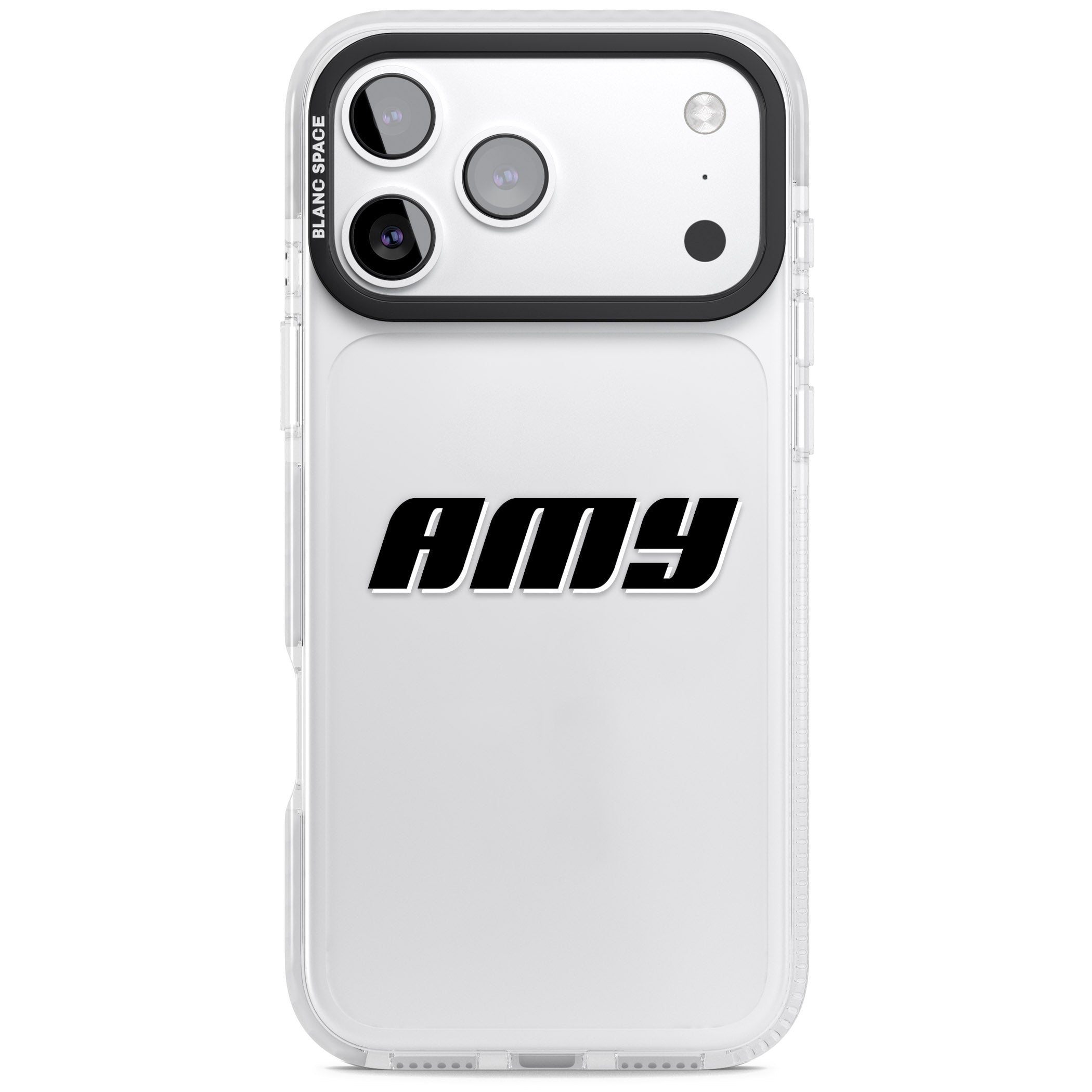 Personalised Bold Name iPhone 17 Pro Impact Clear Phone Case