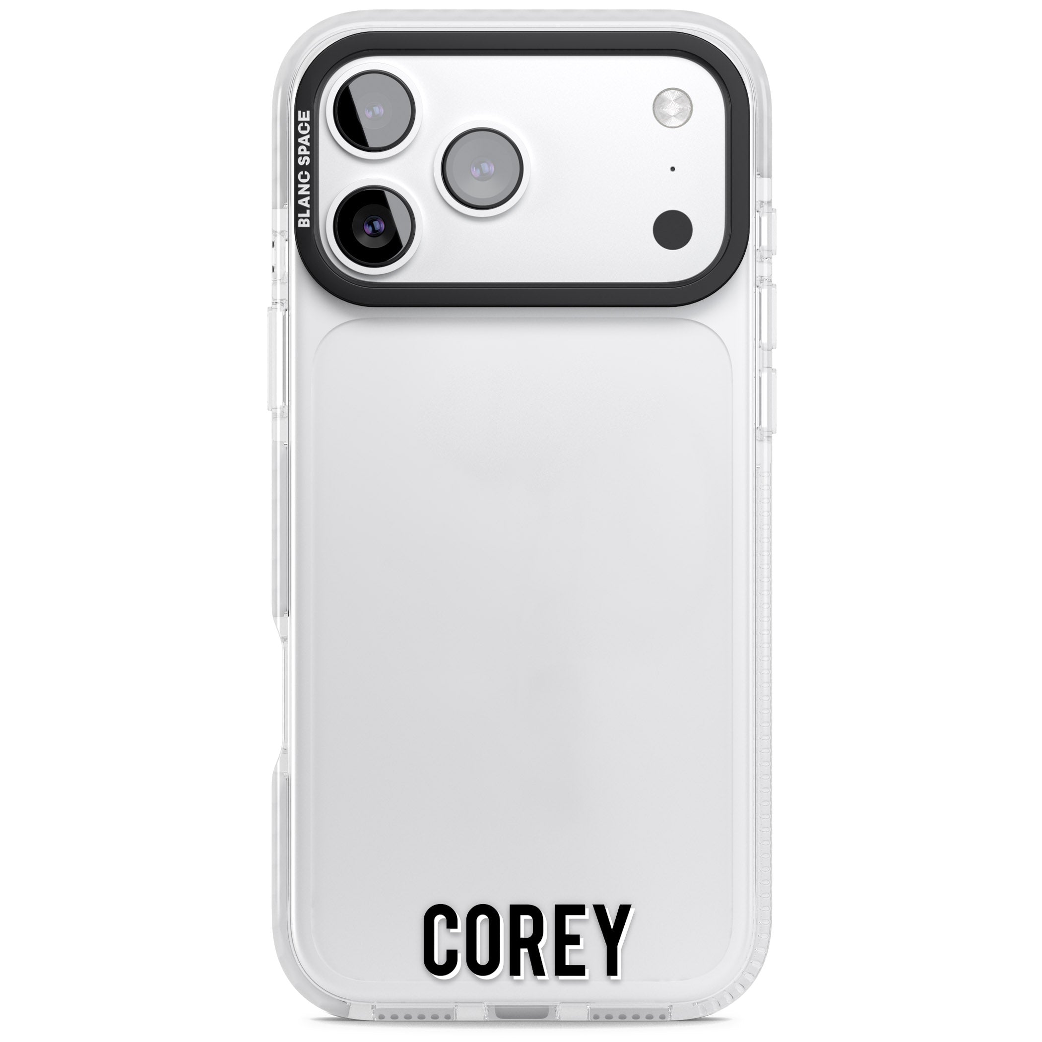 Personalised Bottom Name iPhone 17 Pro Impact Clear Phone Case