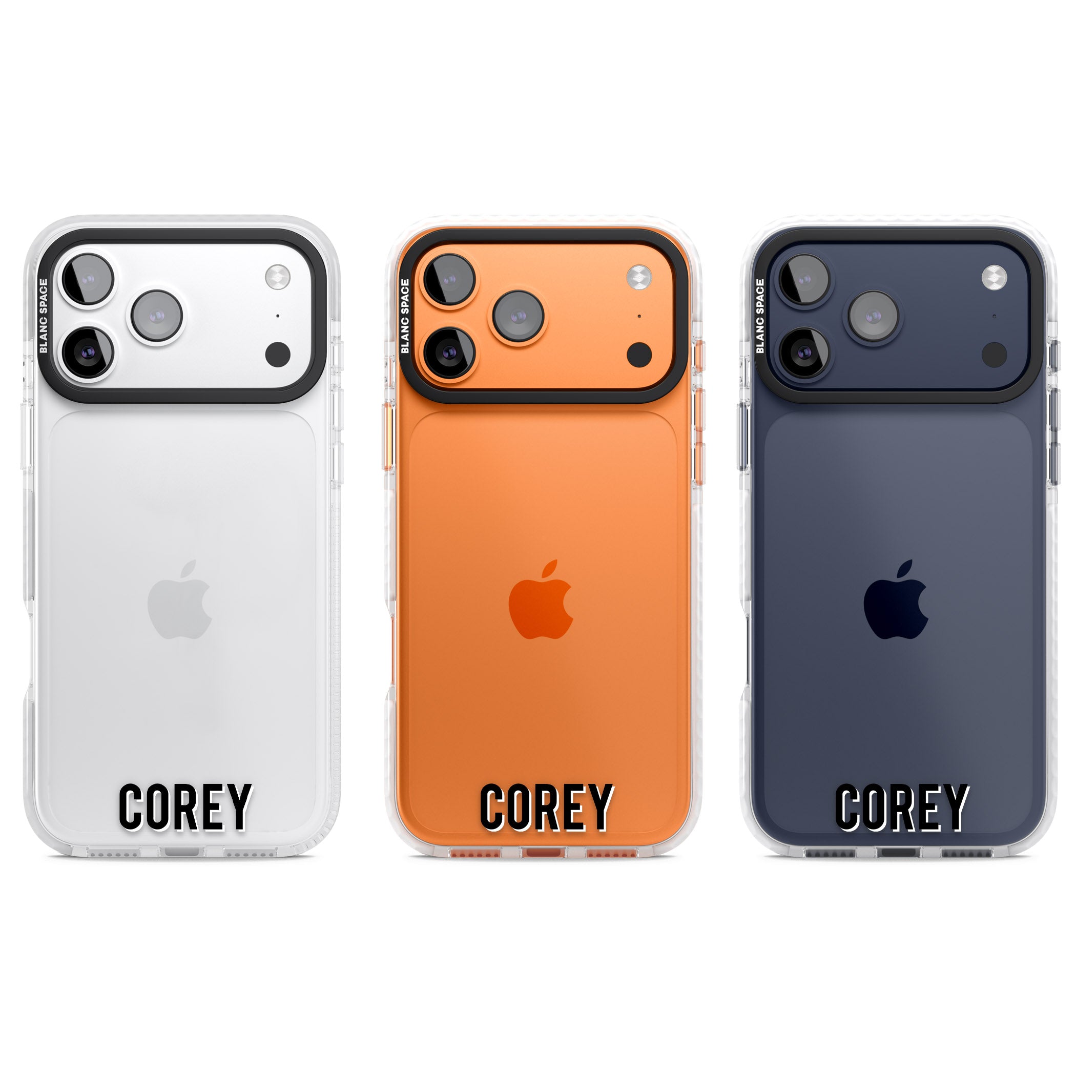 Personalised Bottom Name iPhone 17 Pro Impact Clear Phone Case APT Impact Protection