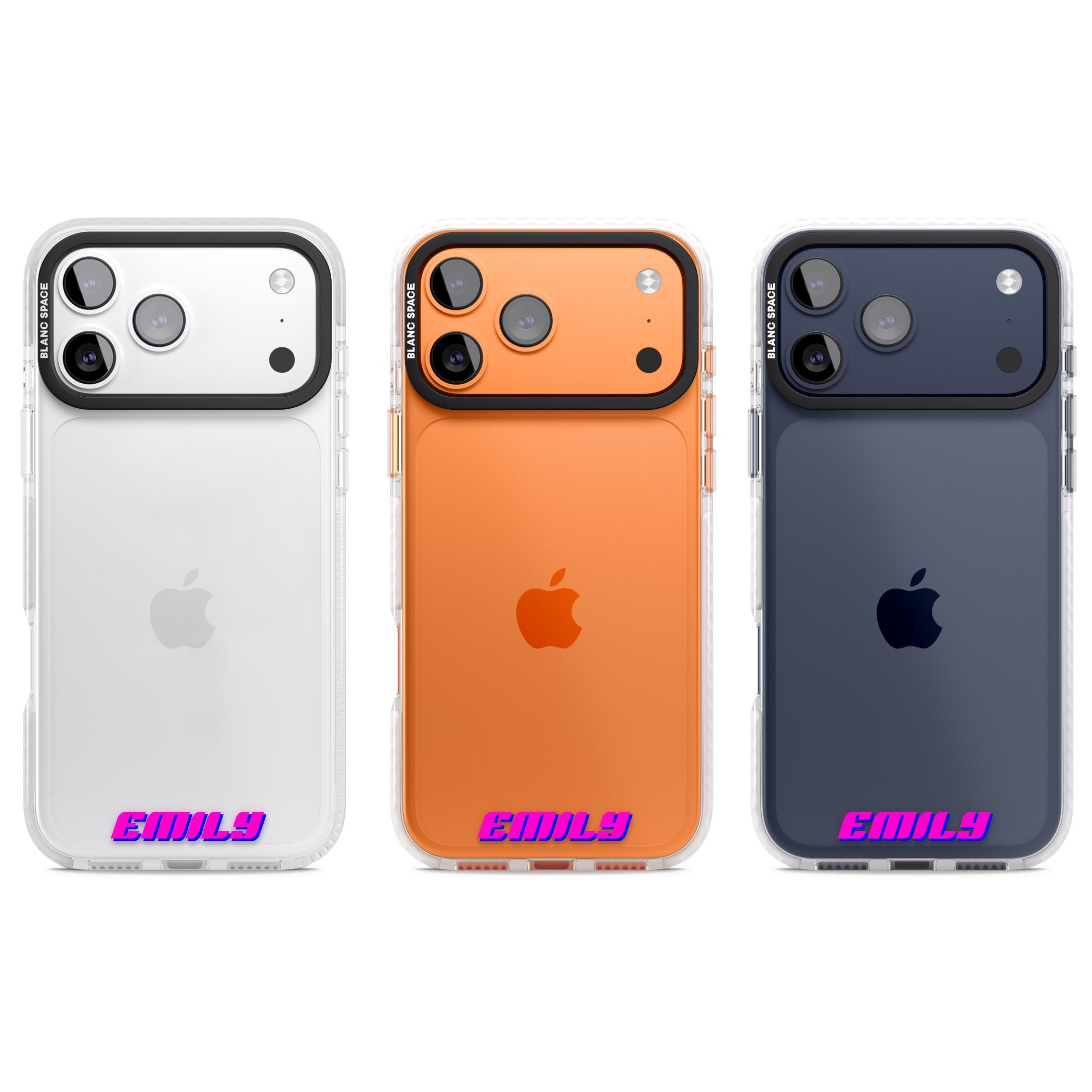 Personalised Cool Bottom Name iPhone 17 Pro Impact Clear Phone Case APT Impact Protection