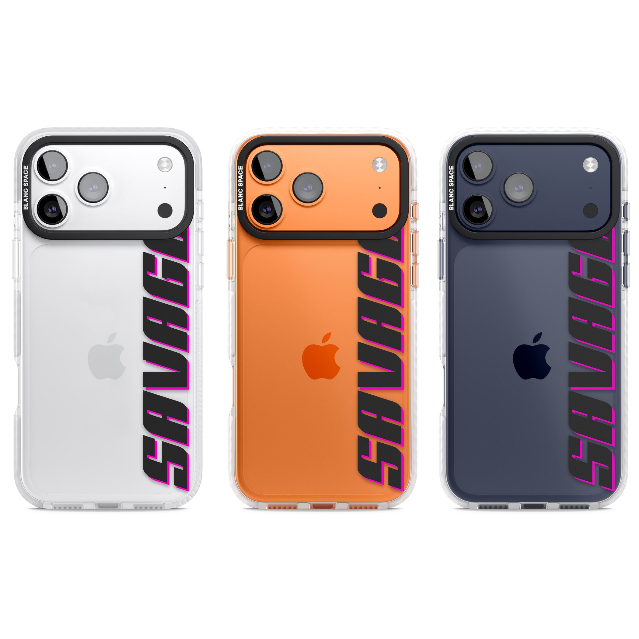 Personalised Cool Vertical Name iPhone 17 Pro Impact Clear Phone Case APT Impact Protection