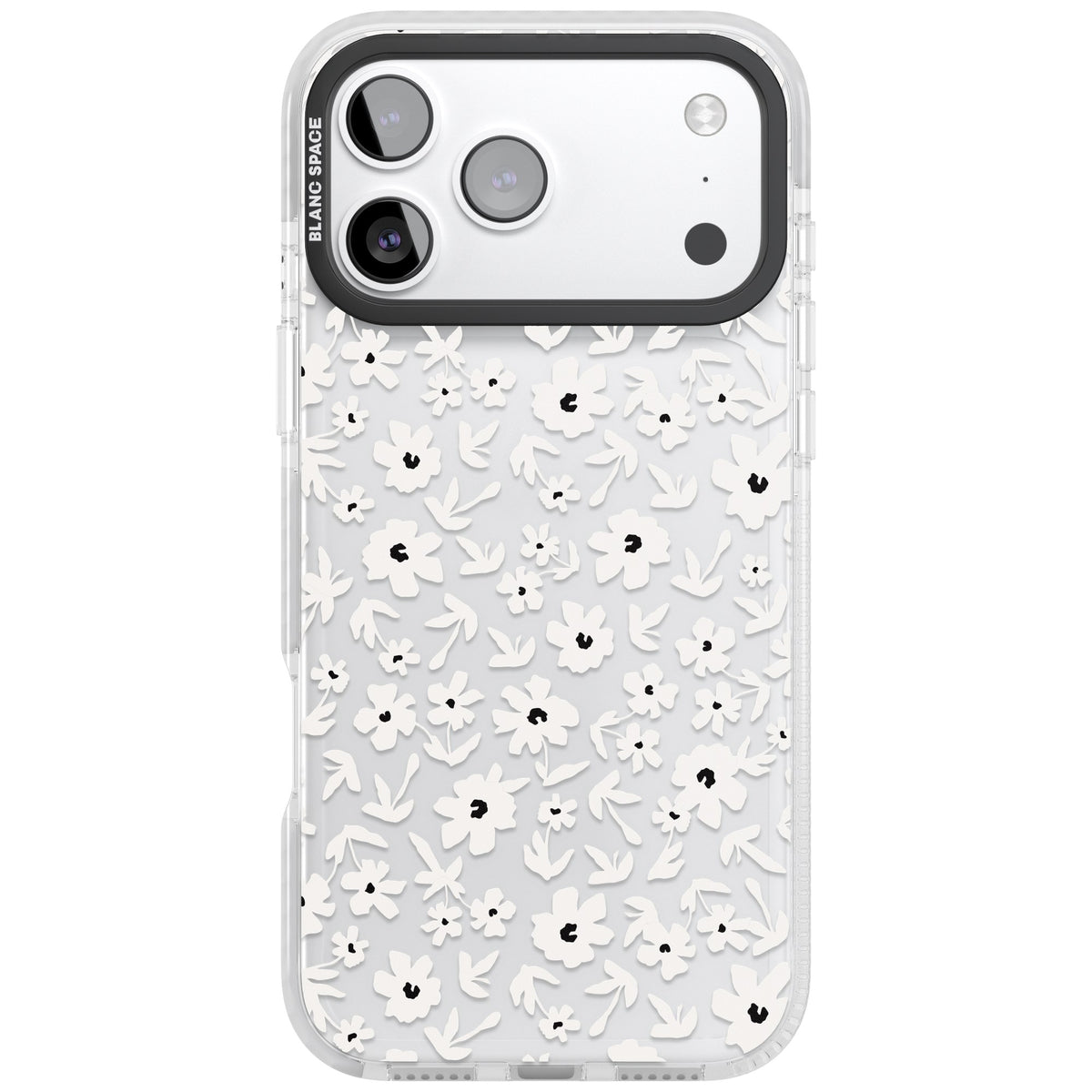 Snow Petals iPhone 17 Pro Max Impact Clear Phone Case front