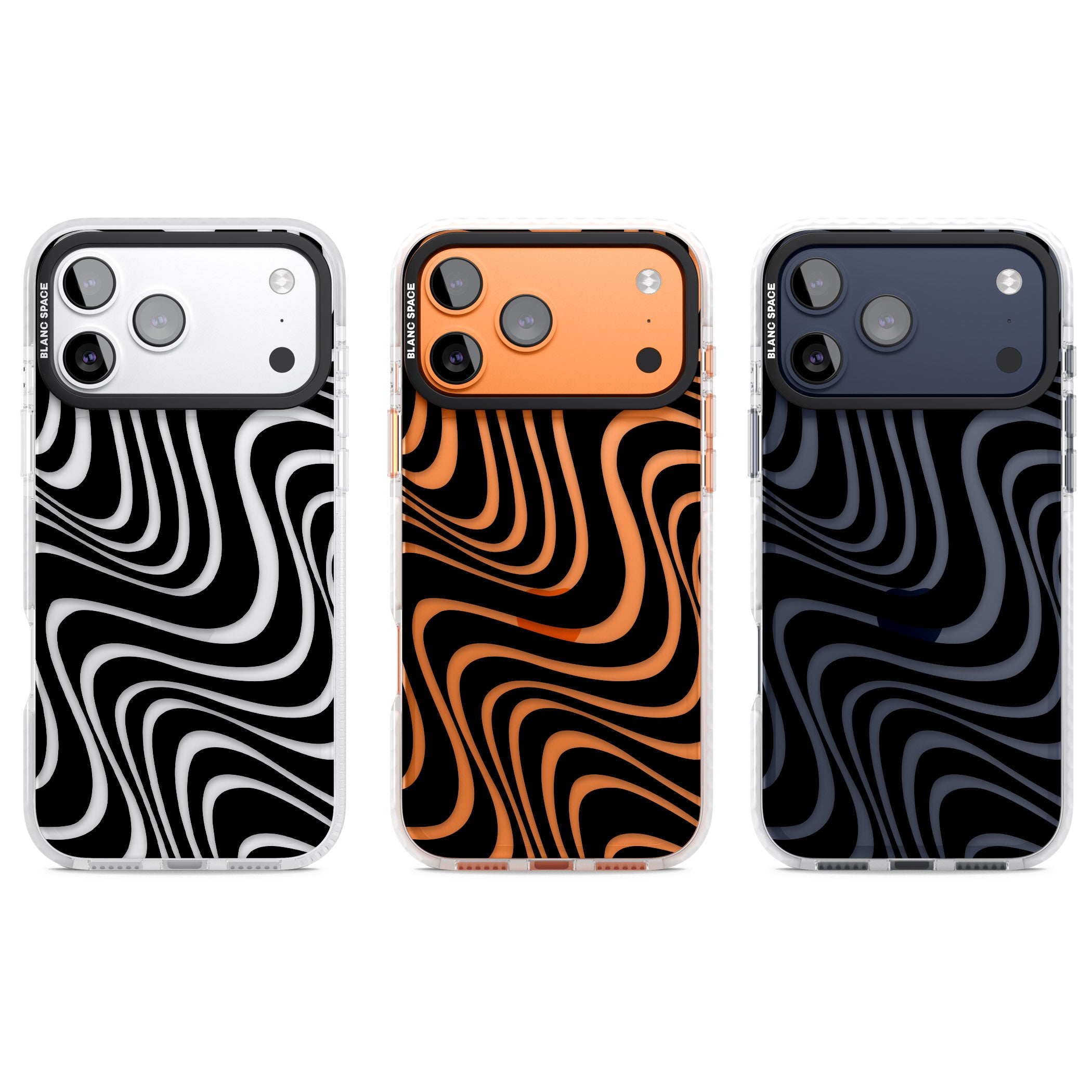 Abstract Waves iPhone 17 Pro Impact Clear Phone Case APT Impact Protection