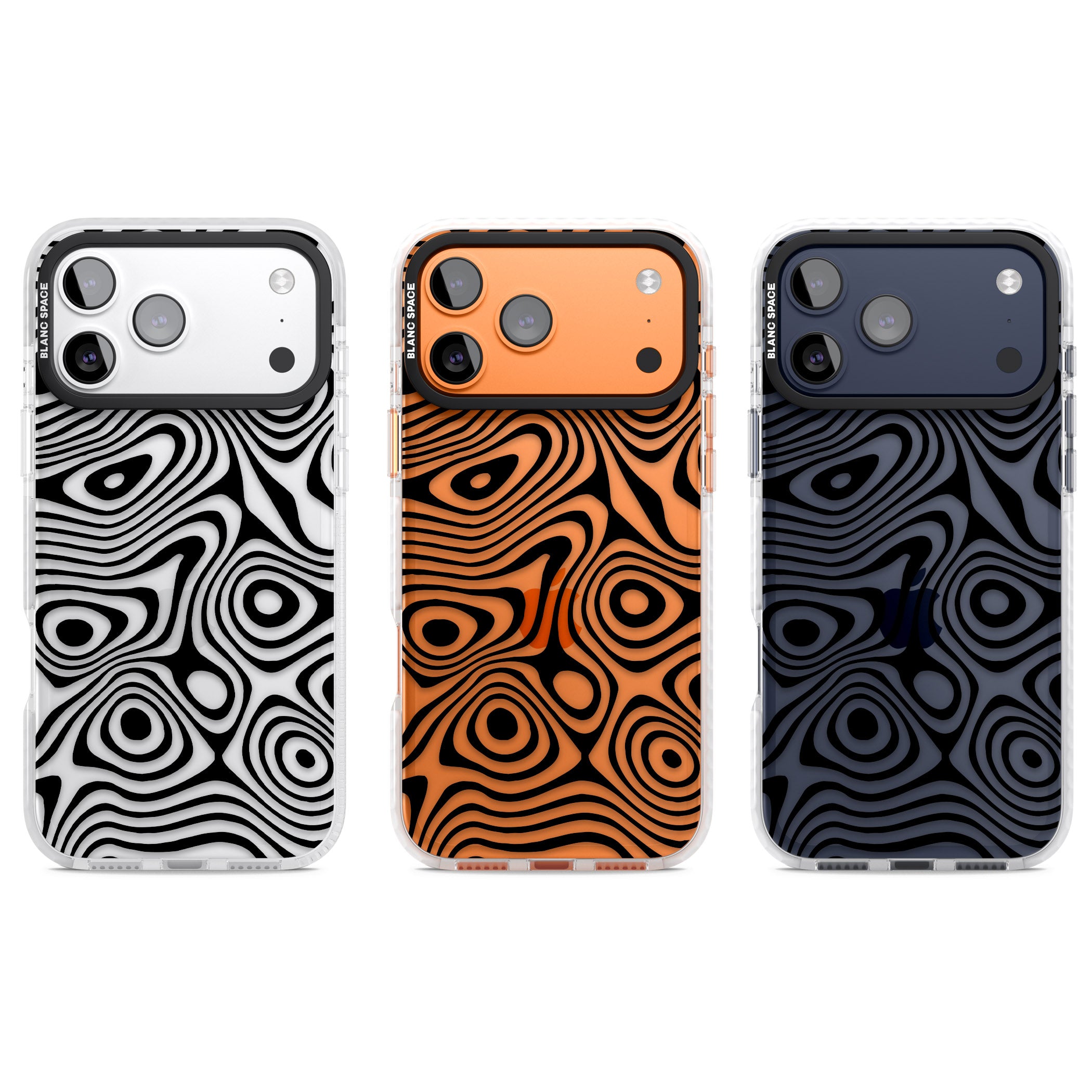 Dark Topographic Map iPhone 17 Pro Impact Clear Phone Case APT Impact Protection