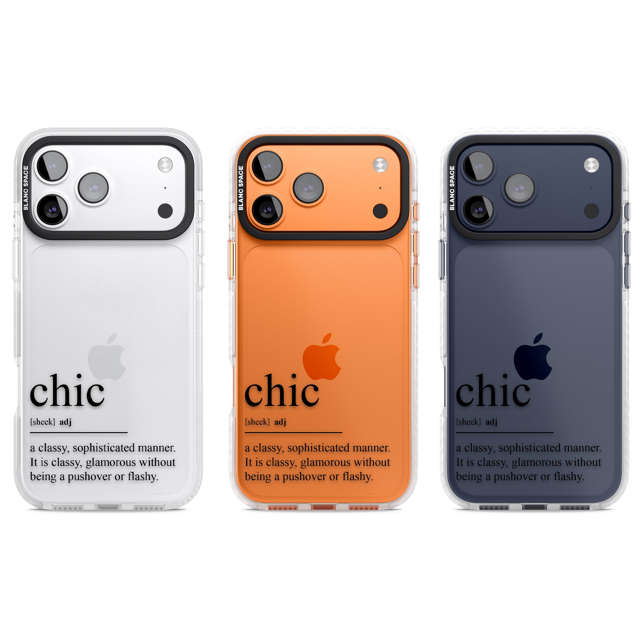 Chic iPhone 17 Pro Impact Clear Phone Case APT Impact Protection
