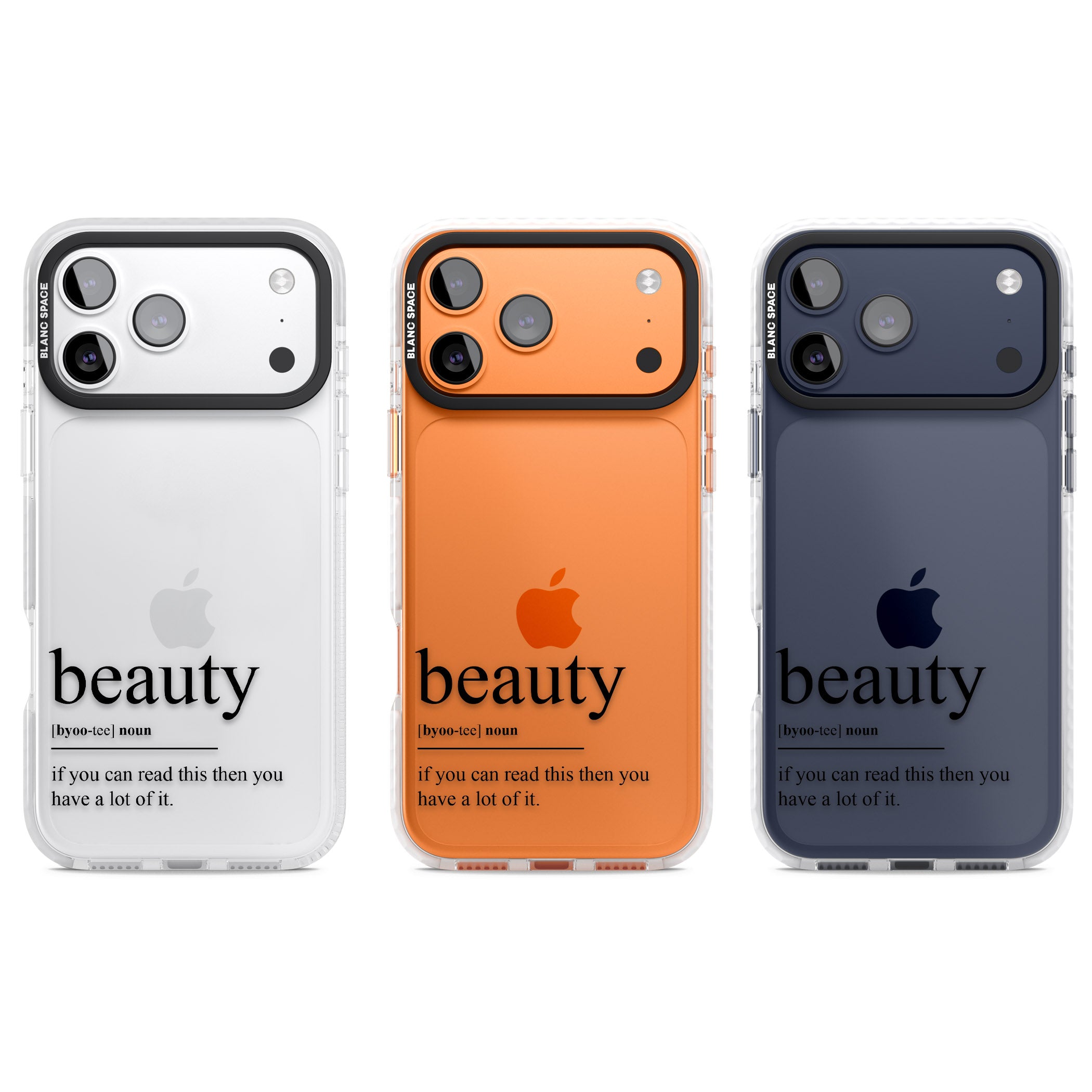 Beauty iPhone 17 Pro Impact Clear Phone Case APT Impact Protection
