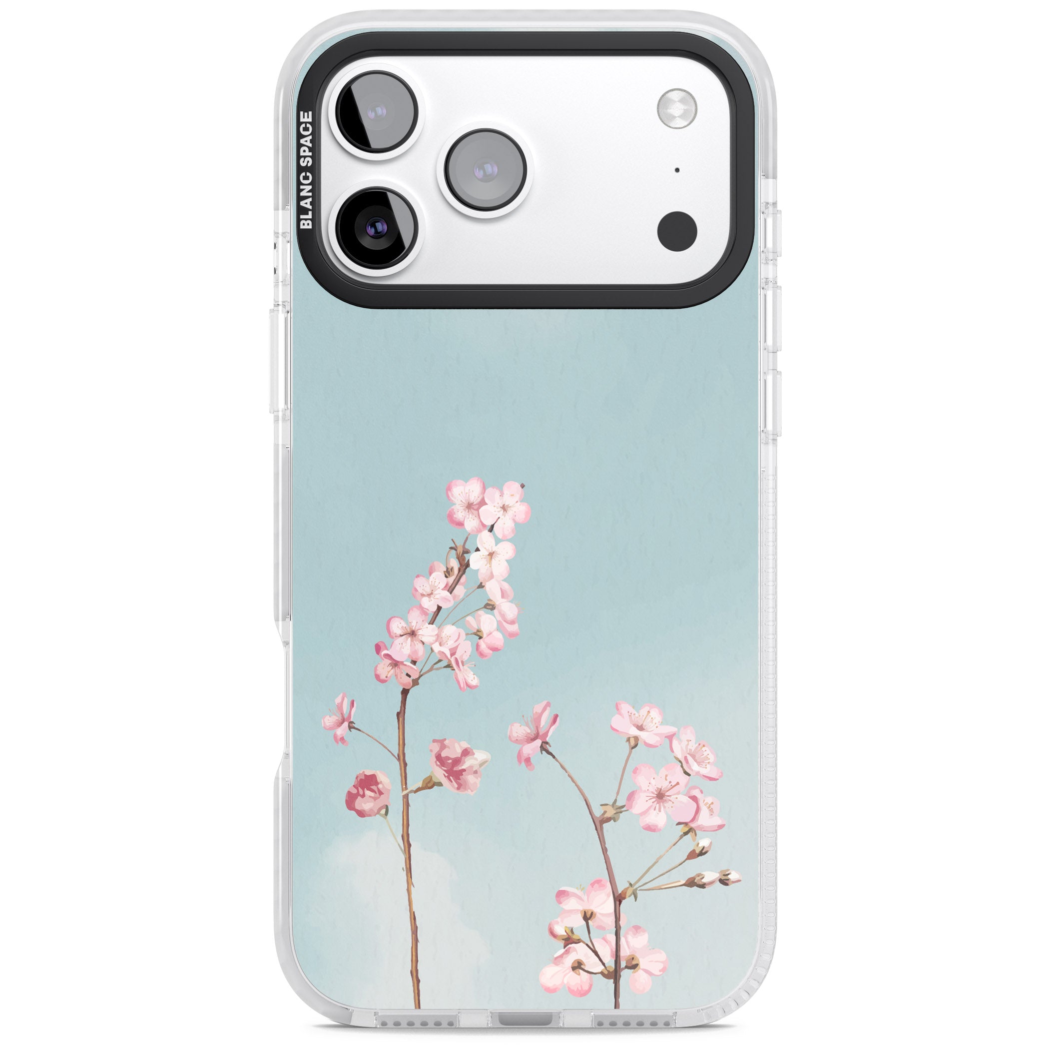 Blossom Flower Sky iPhone 17 Pro Impact Clear Phone Case