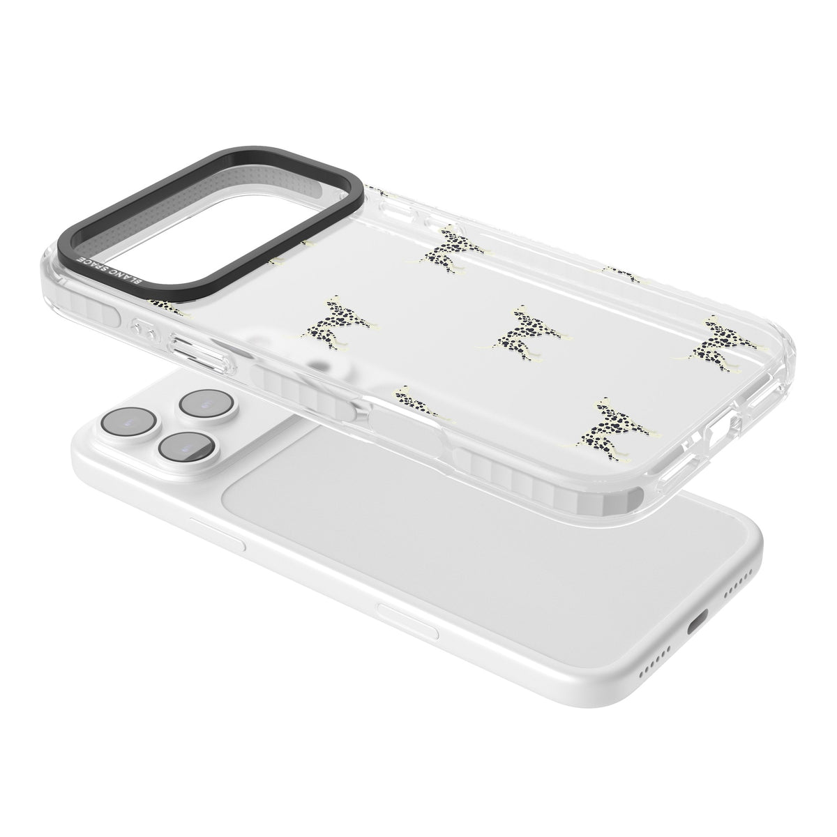 Dalmatian Dog Pattern iPhone 17 Pro Max Impact Clear Phone Case angled