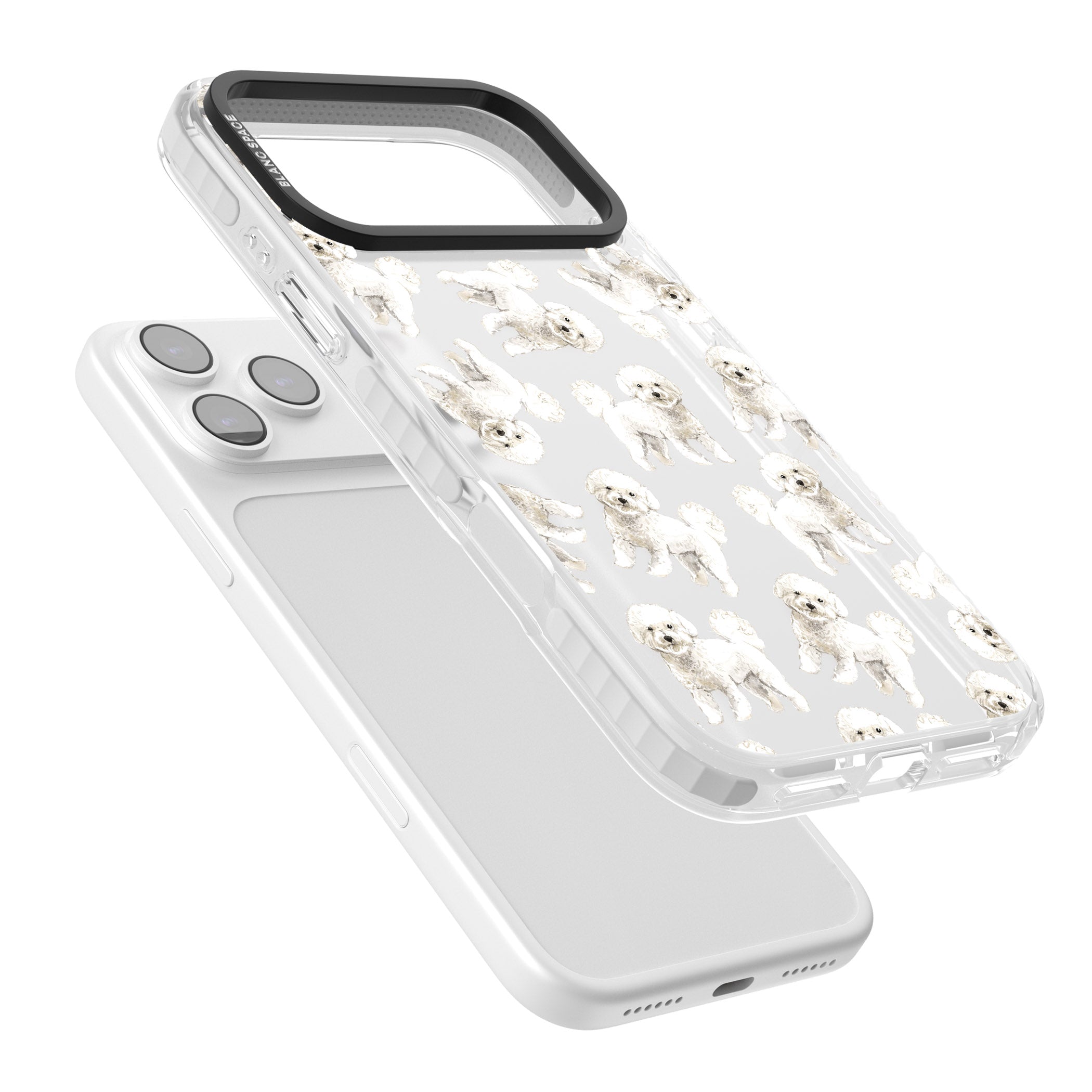 Bichon Frise Watercolor iPhone 17 Pro Impact Clear Phone Case Colours