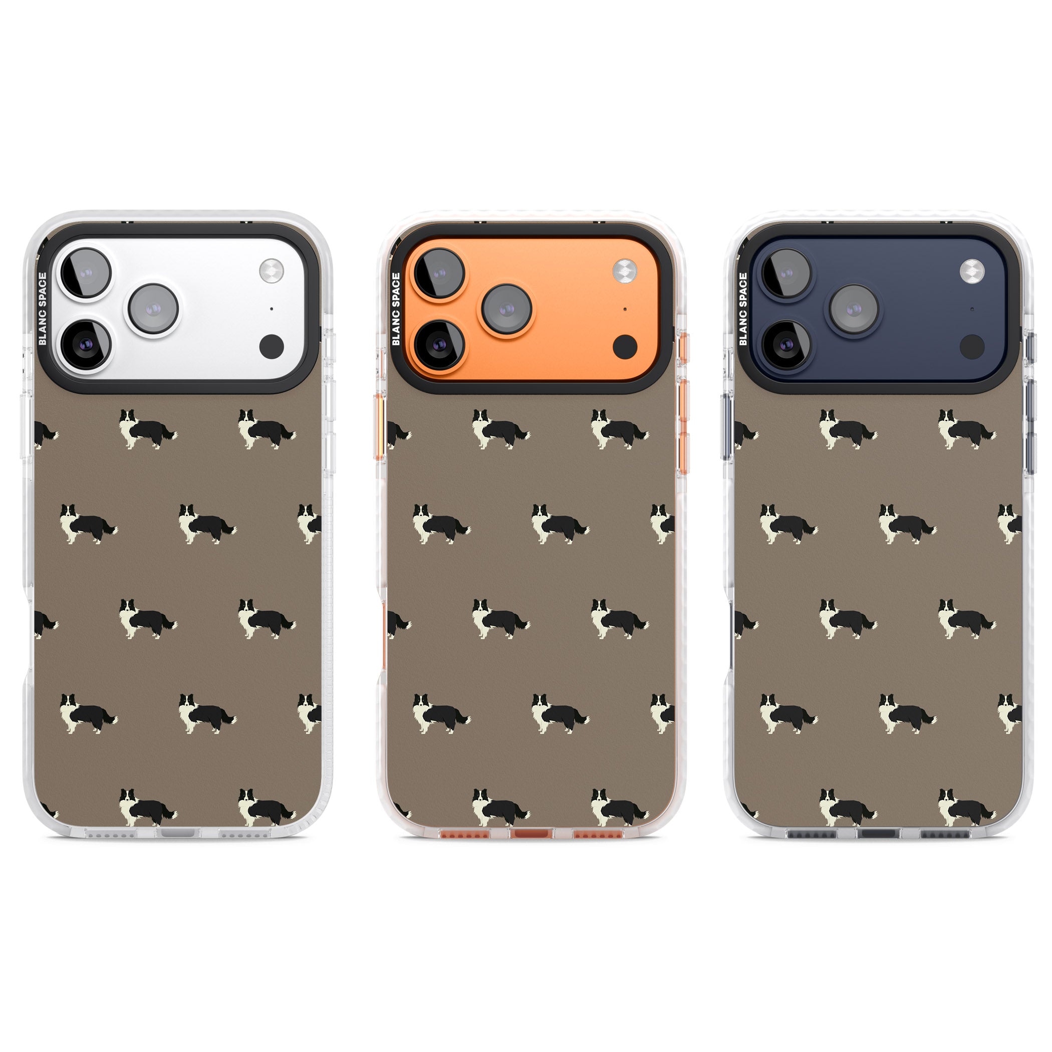Border Collie Pattern Classic iPhone 17 Pro Impact Clear Phone Case APT Impact Protection