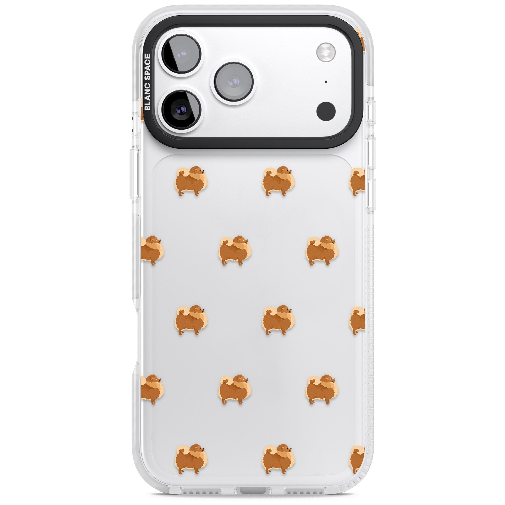 Pomeranian Delight iPhone 17 Pro Impact Clear Phone Case