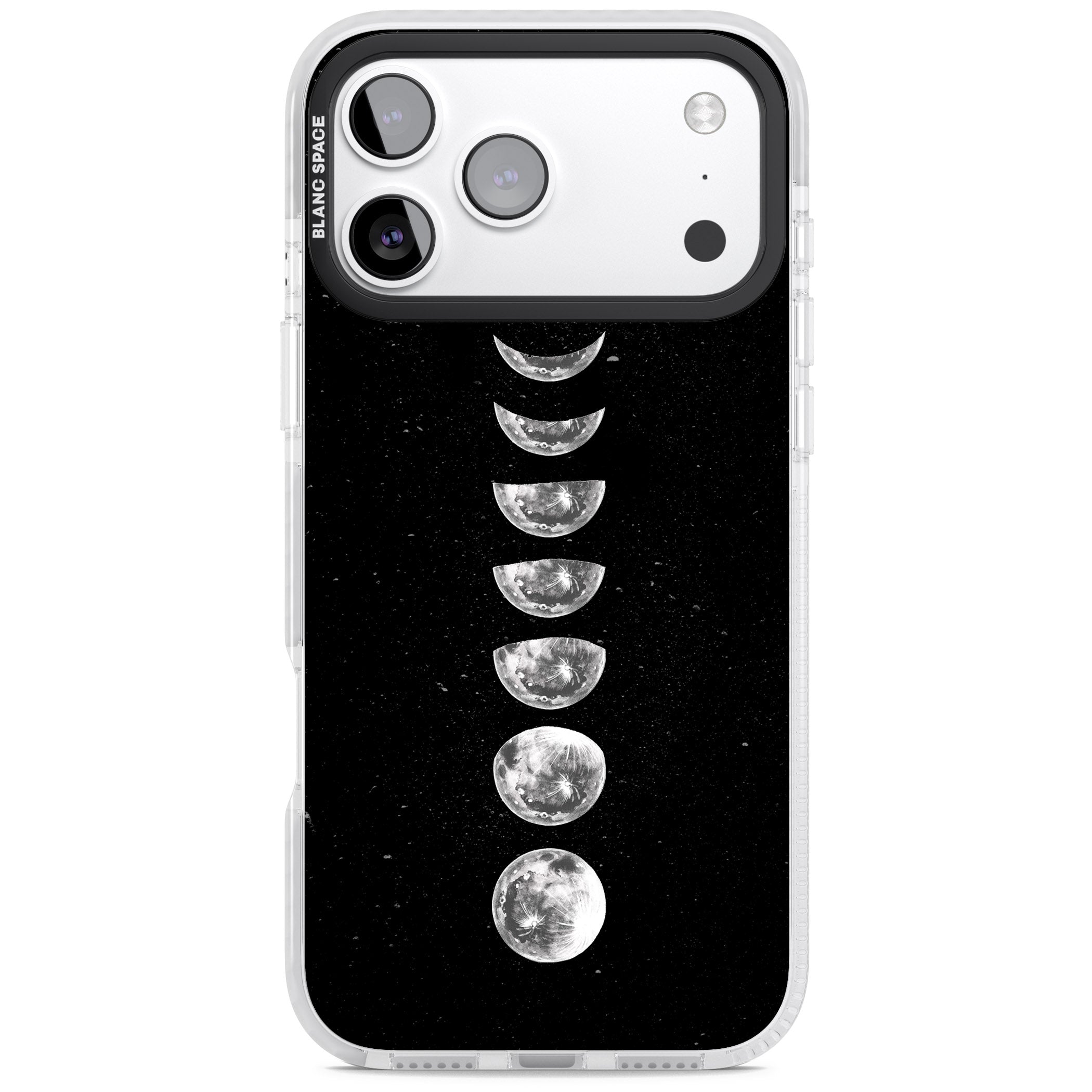 Light Watercolour Moons iPhone 17 Pro Impact Clear Phone Case