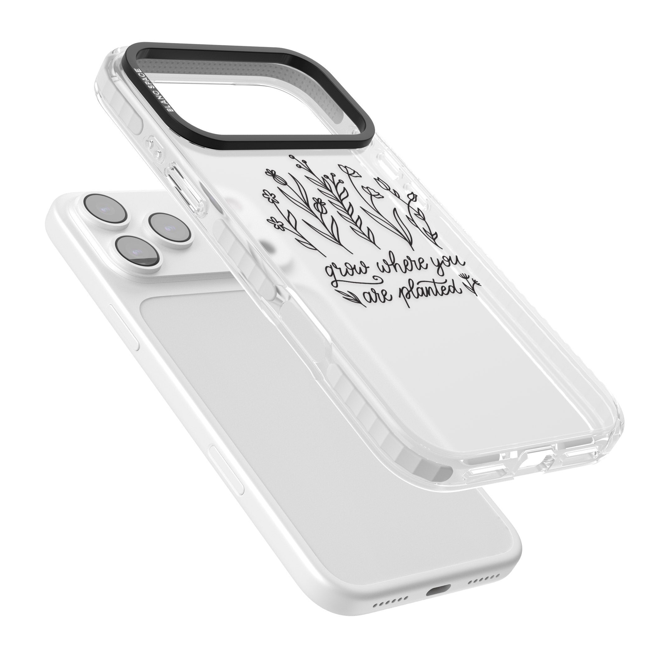Grow Where You Are Planted iPhone 17 Pro Impact Clear Phone Case Colours