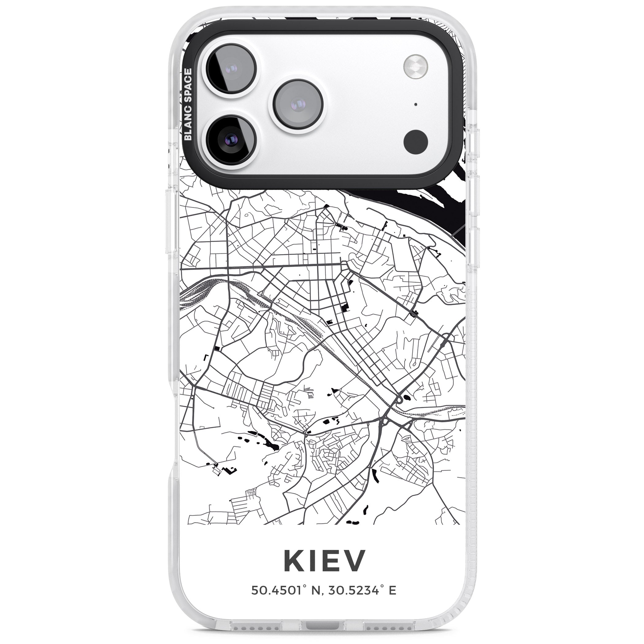 Kiev Map iPhone 17 Pro Impact Clear Phone Case