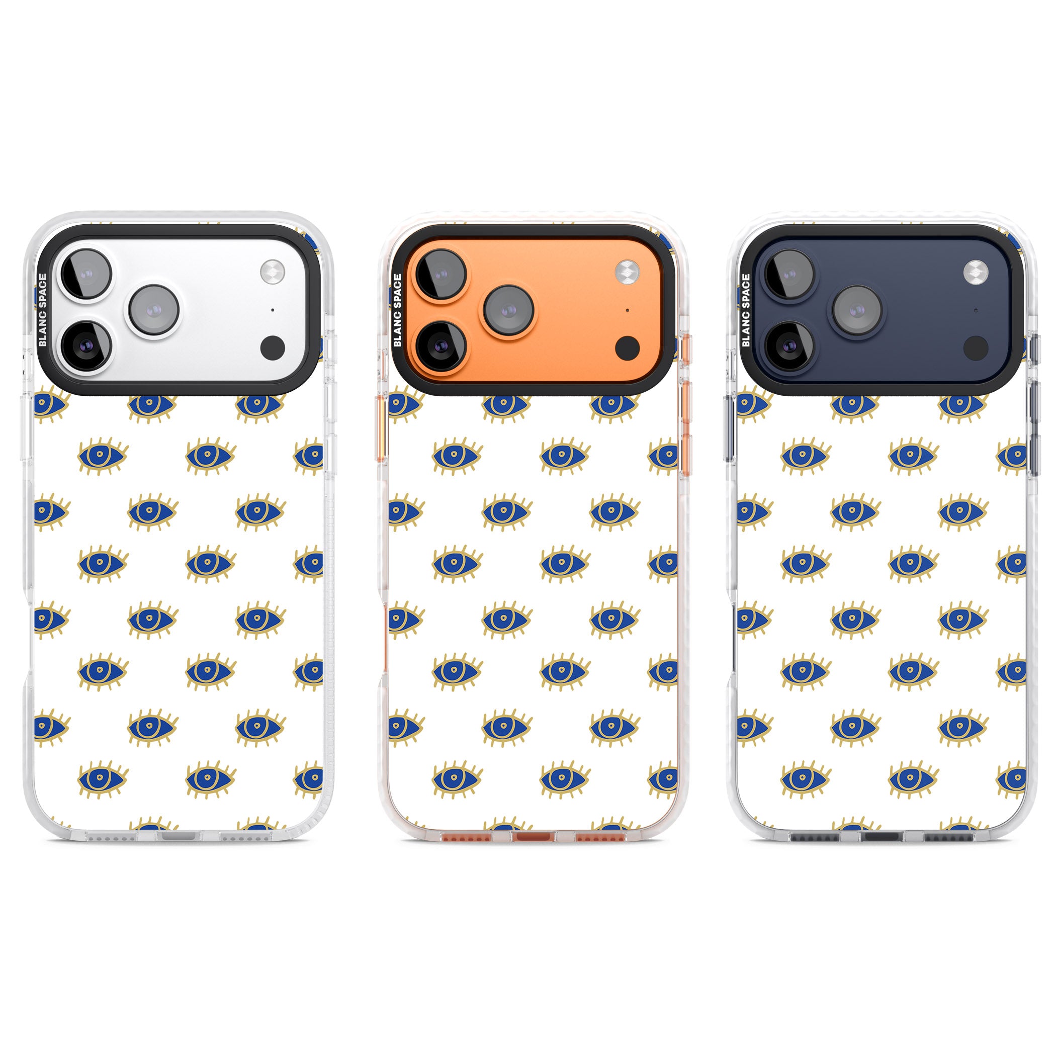 Gold Eye Pattern iPhone 17 Pro Impact Clear Phone Case APT Impact Protection