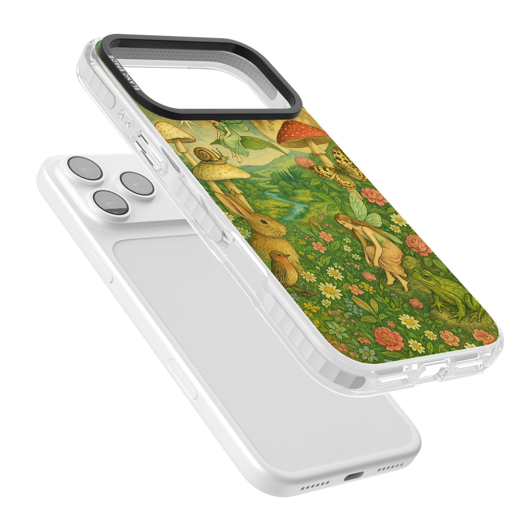 Fairies & Flowers iPhone 17 Pro Impact Clear Phone Case Colours