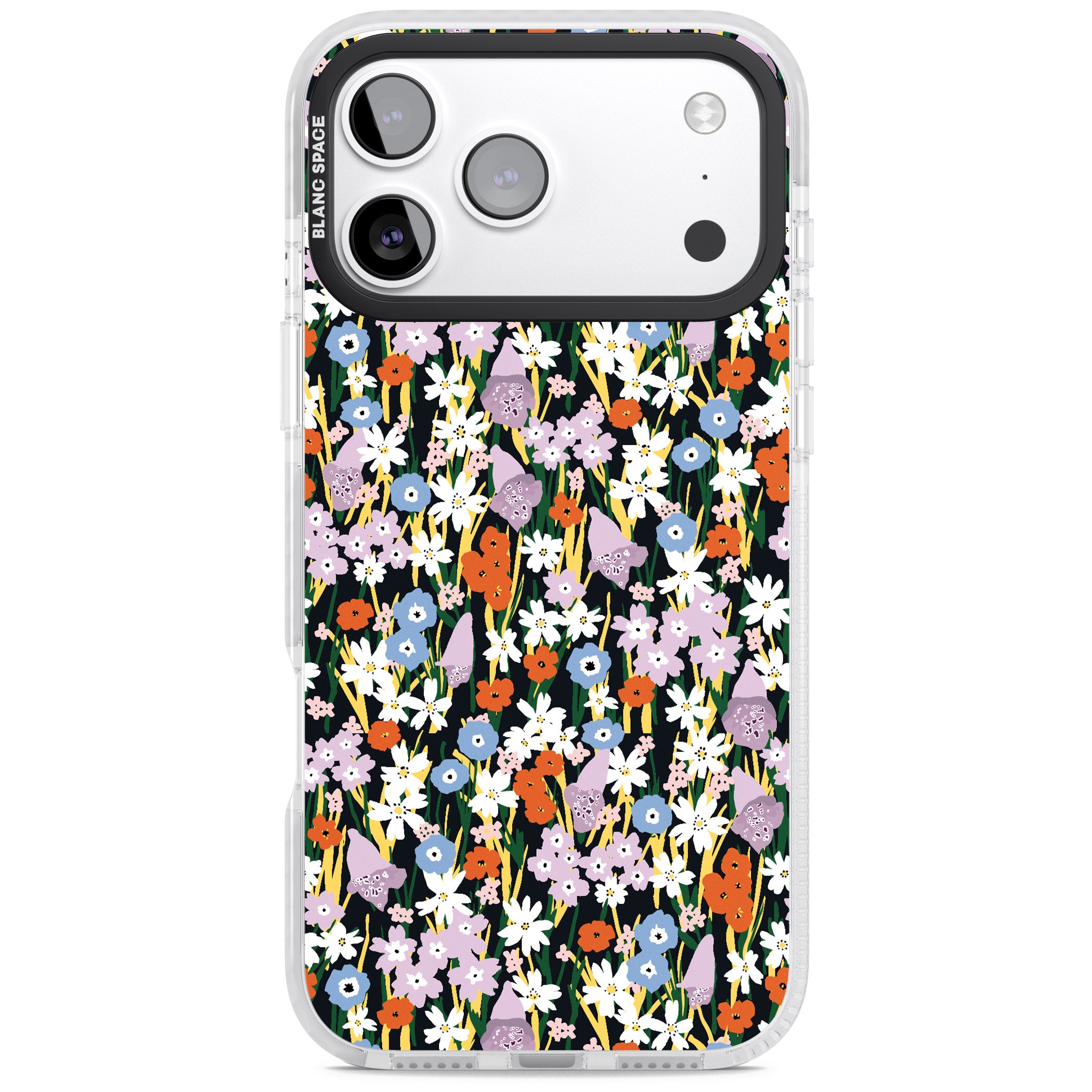 Energetic Floral Mix iPhone 17 Pro Impact Clear Phone Case