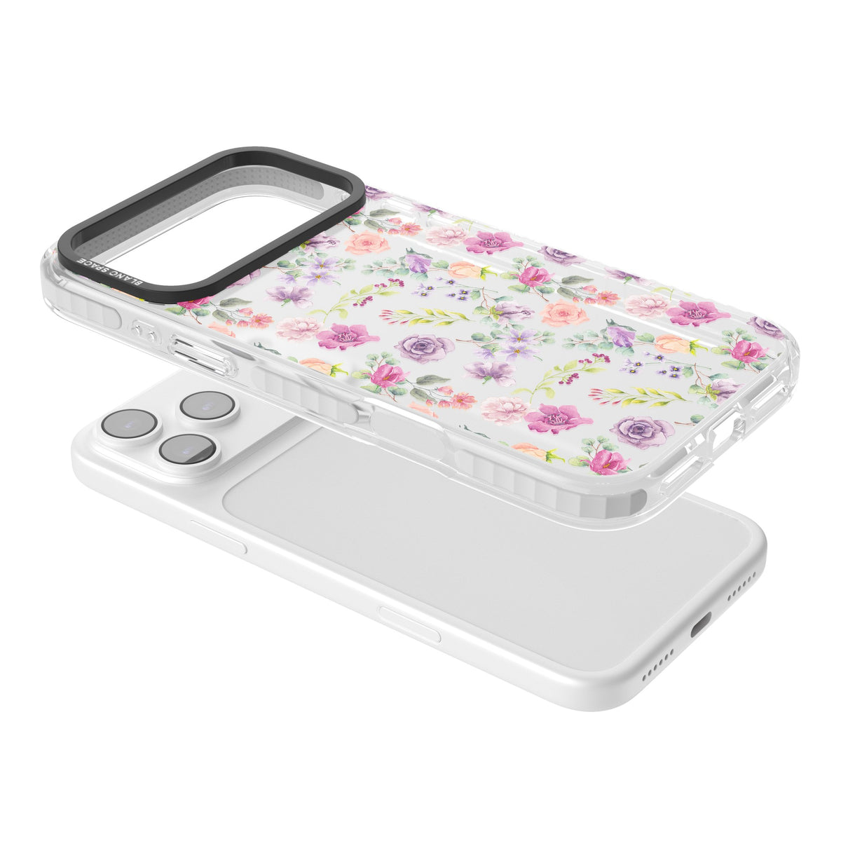 Sunday Flowers iPhone 17 Pro Max Impact Clear Phone Case angled