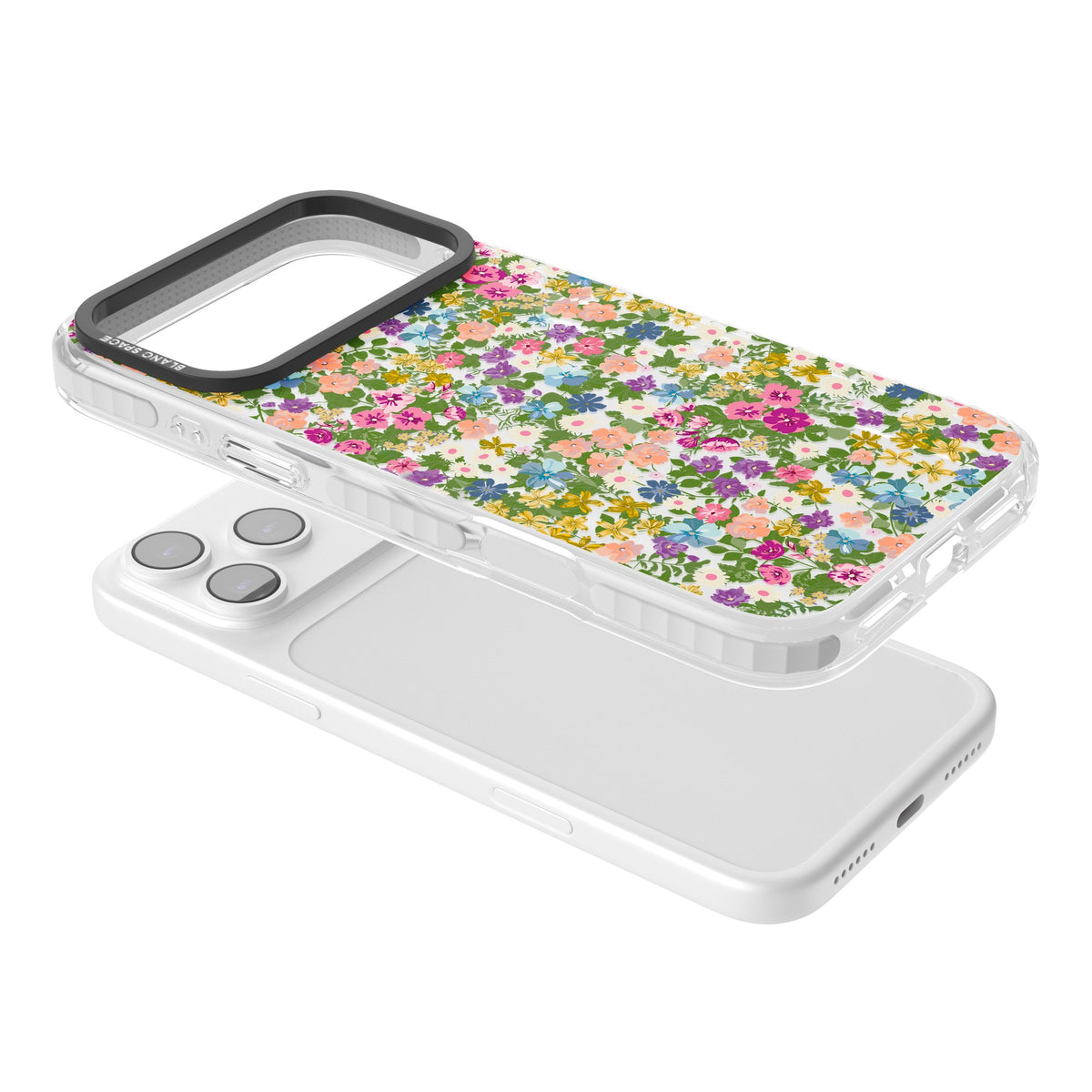 Tuscan Meadow iPhone 17 Pro Max Impact Clear Phone Case angled