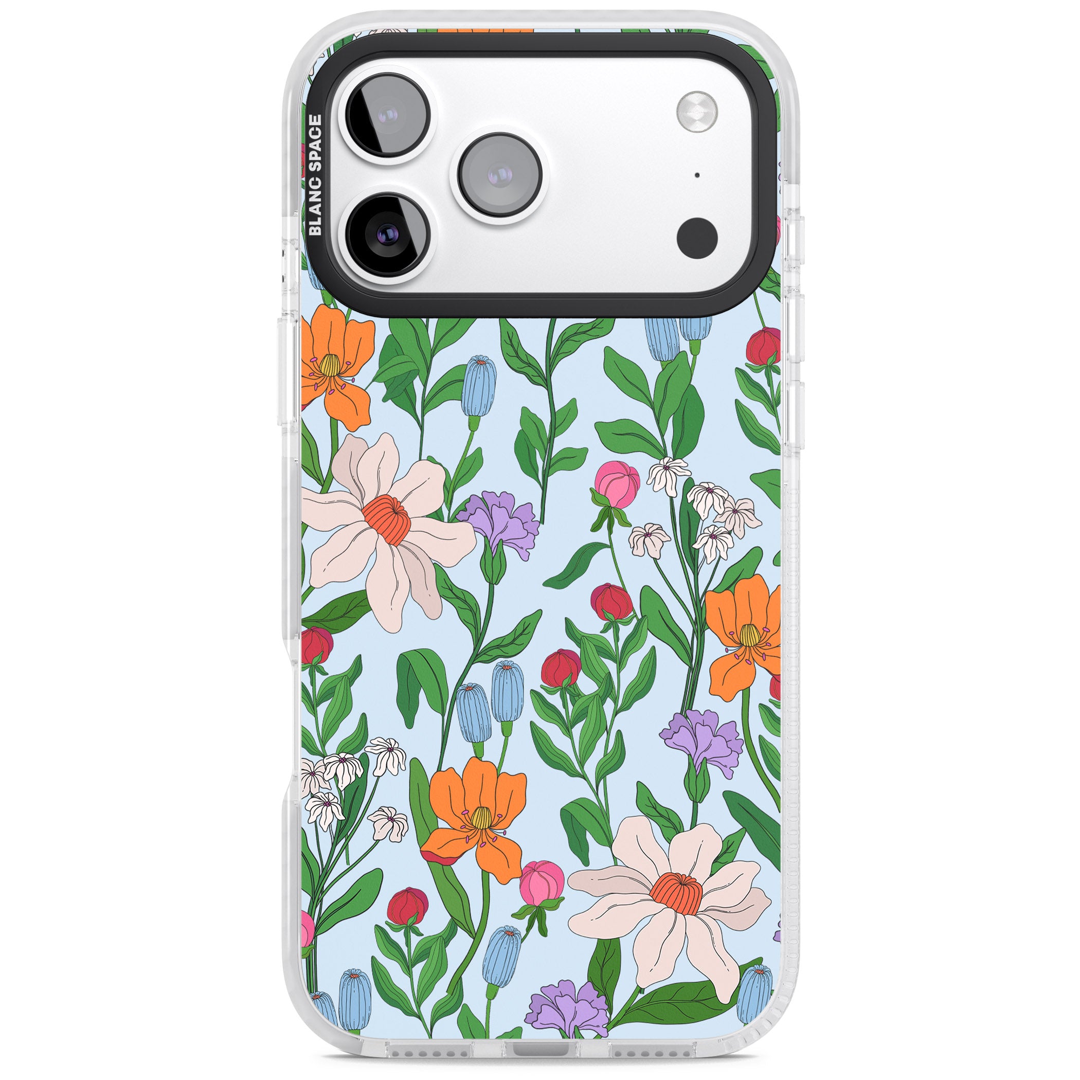 Full Bloom Background iPhone 17 Pro Impact Clear Phone Case