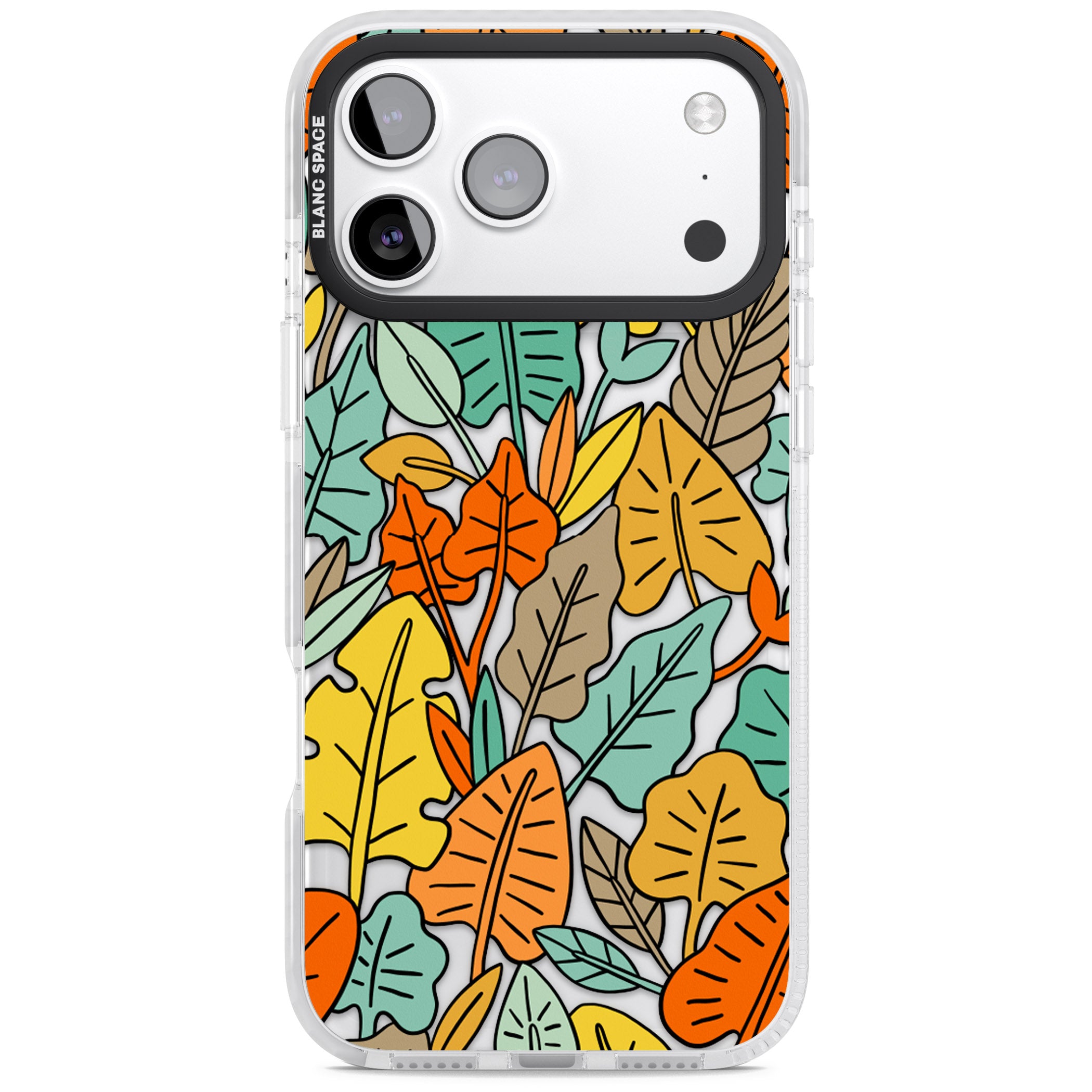 Pastel Toned Autumn Leaves iPhone 17 Pro Impact Clear Phone Case