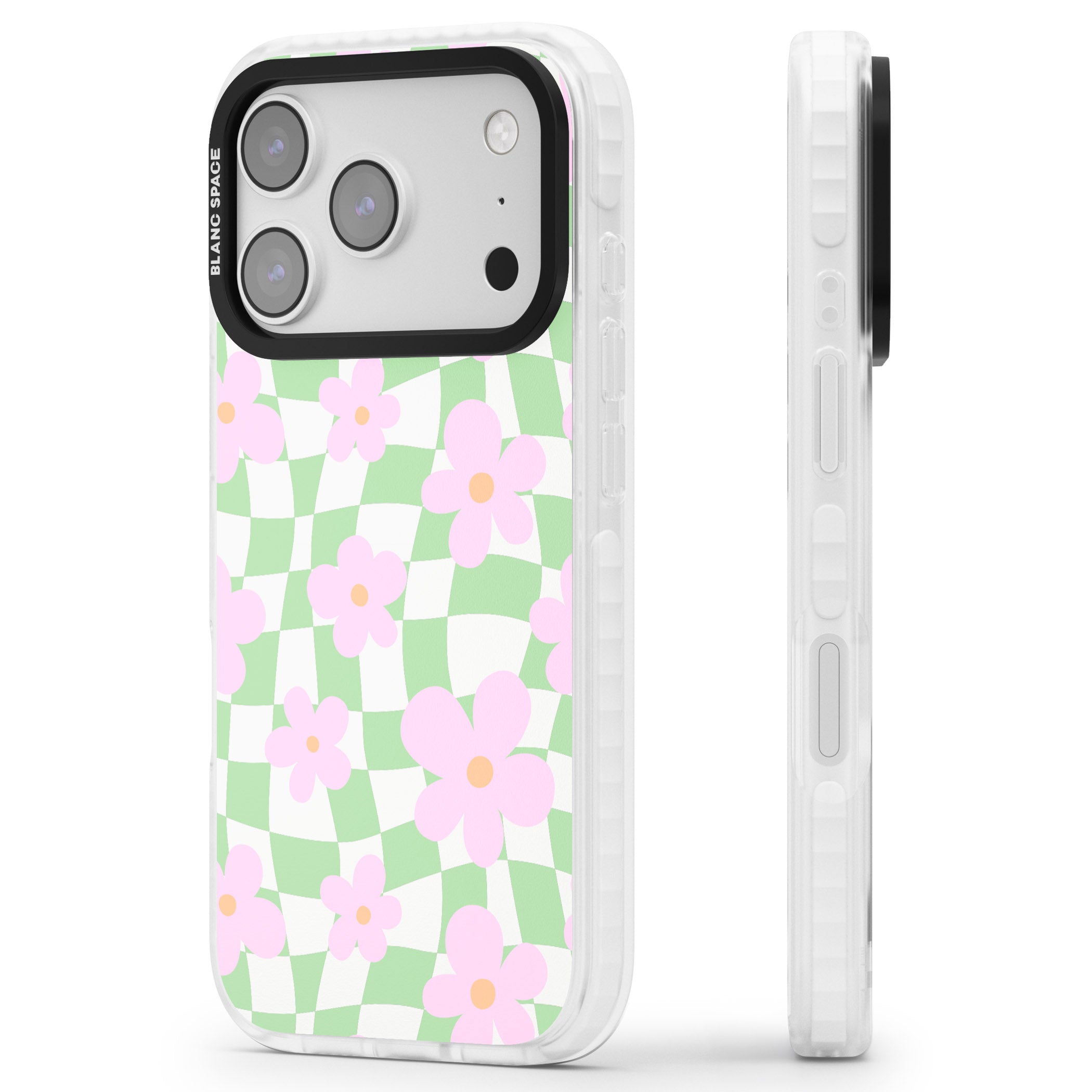 Spring Picnic iPhone 17 Pro Impact Clear Phone Case Side Profile