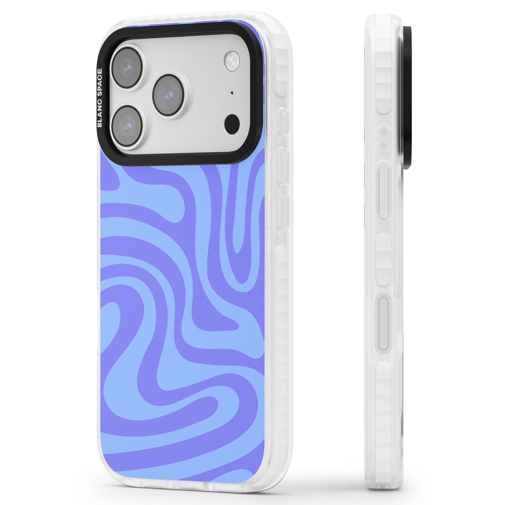 Tranquil Waves iPhone 17 Pro Impact Clear Phone Case Side Profile