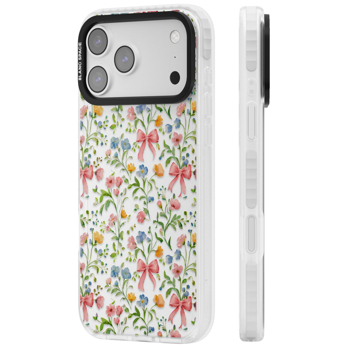 Ribbons & Wildflowers iPhone 17 Pro Max Impact Clear Phone Case side