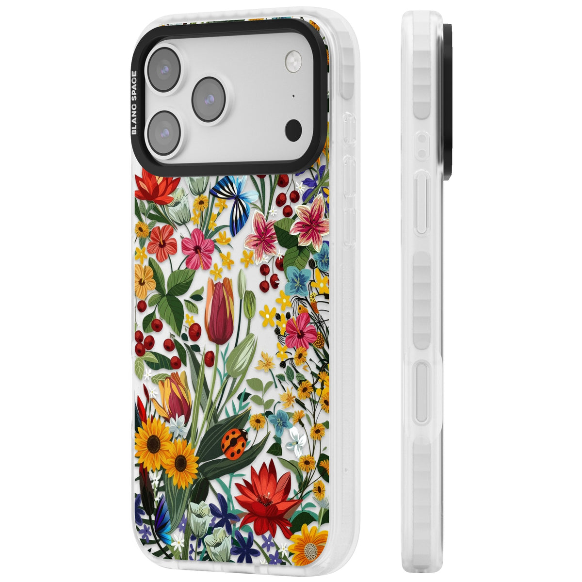 Botanical Bloom iPhone 17 Pro Max Impact Clear Phone Case side