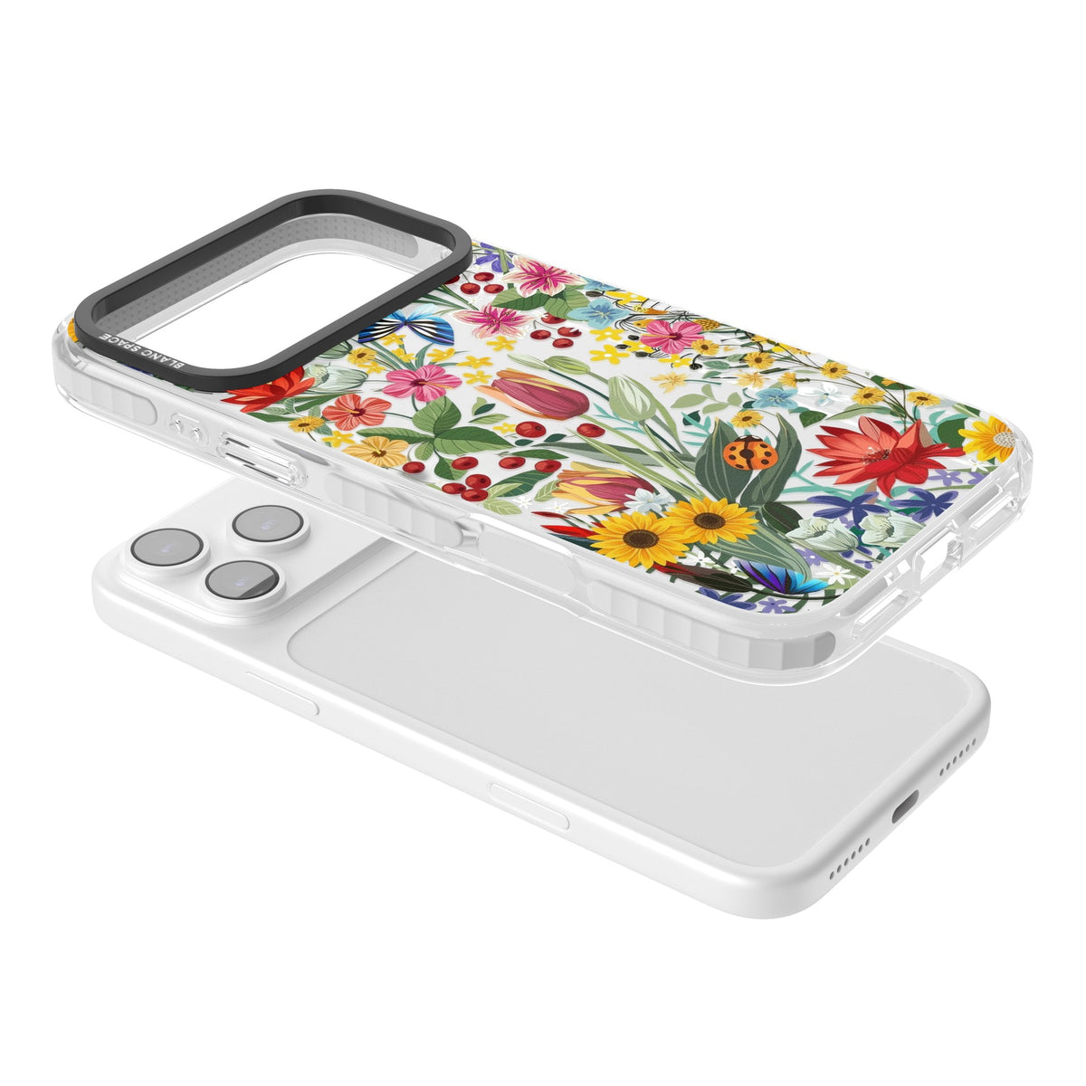 Botanical Bloom iPhone 17 Pro Max Impact Clear Phone Case angled
