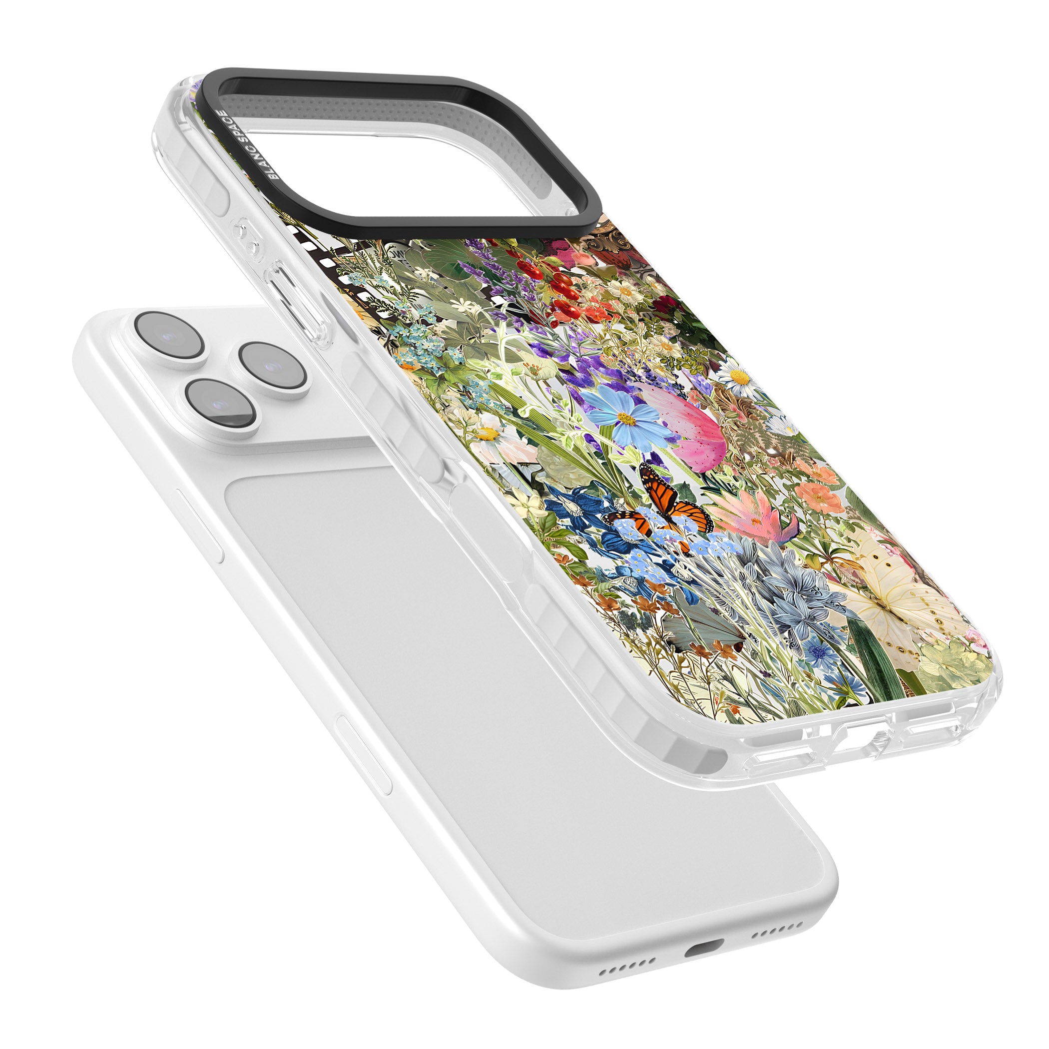 Flower Mix Collage iPhone 17 Pro Impact Clear Phone Case Colours