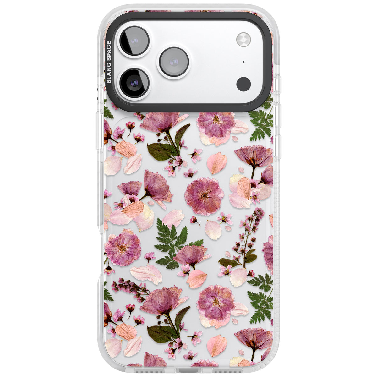 Botanical Blush iPhone 17 Pro Max Impact Clear Phone Case front