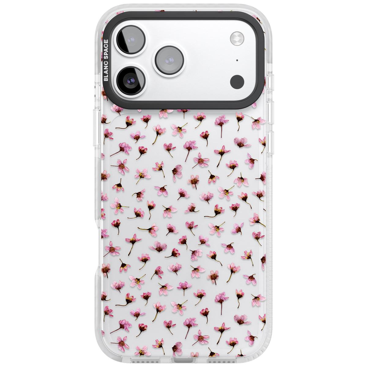 Cherry Flower Mist iPhone 17 Pro Max Impact Clear Phone Case front