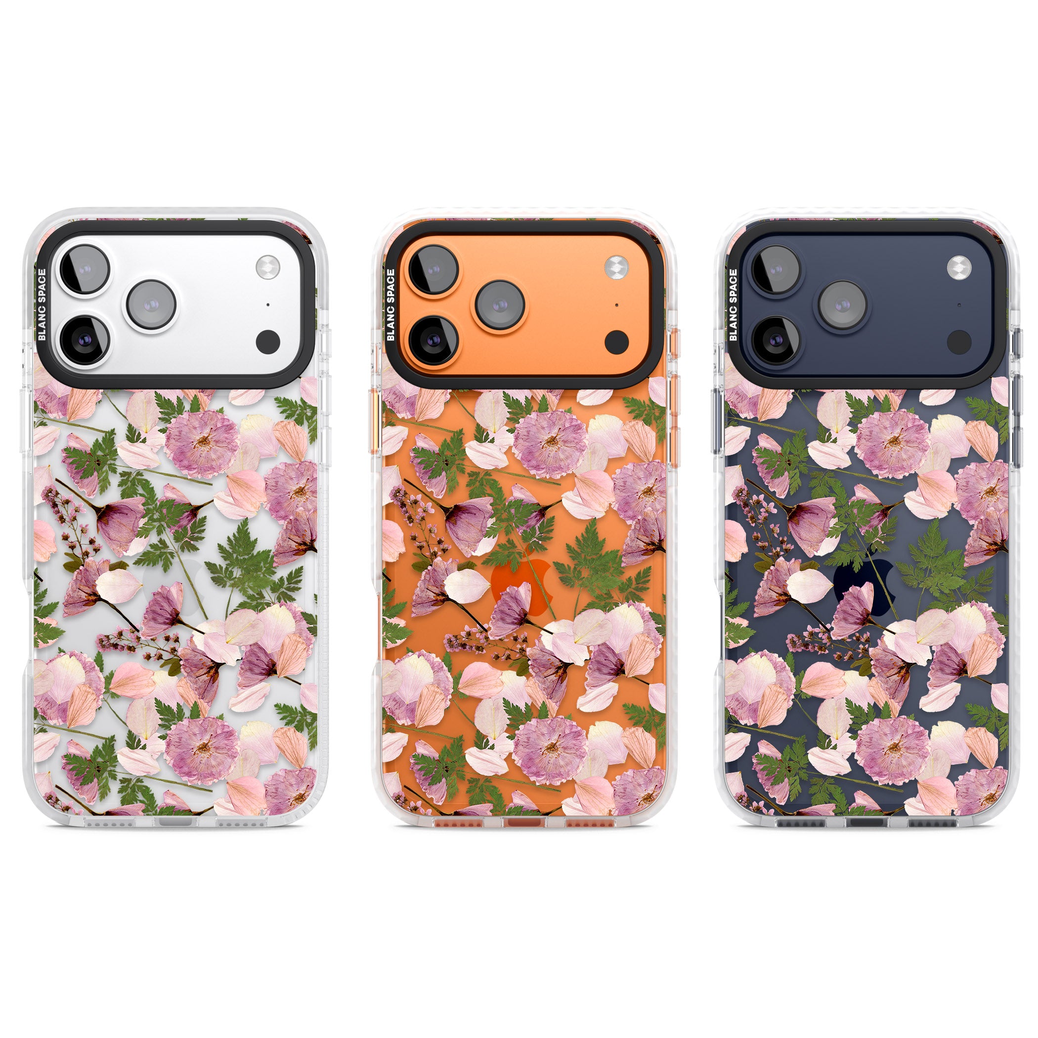 Pink Floral Appreciation iPhone 17 Pro Impact Clear Phone Case APT Impact Protection