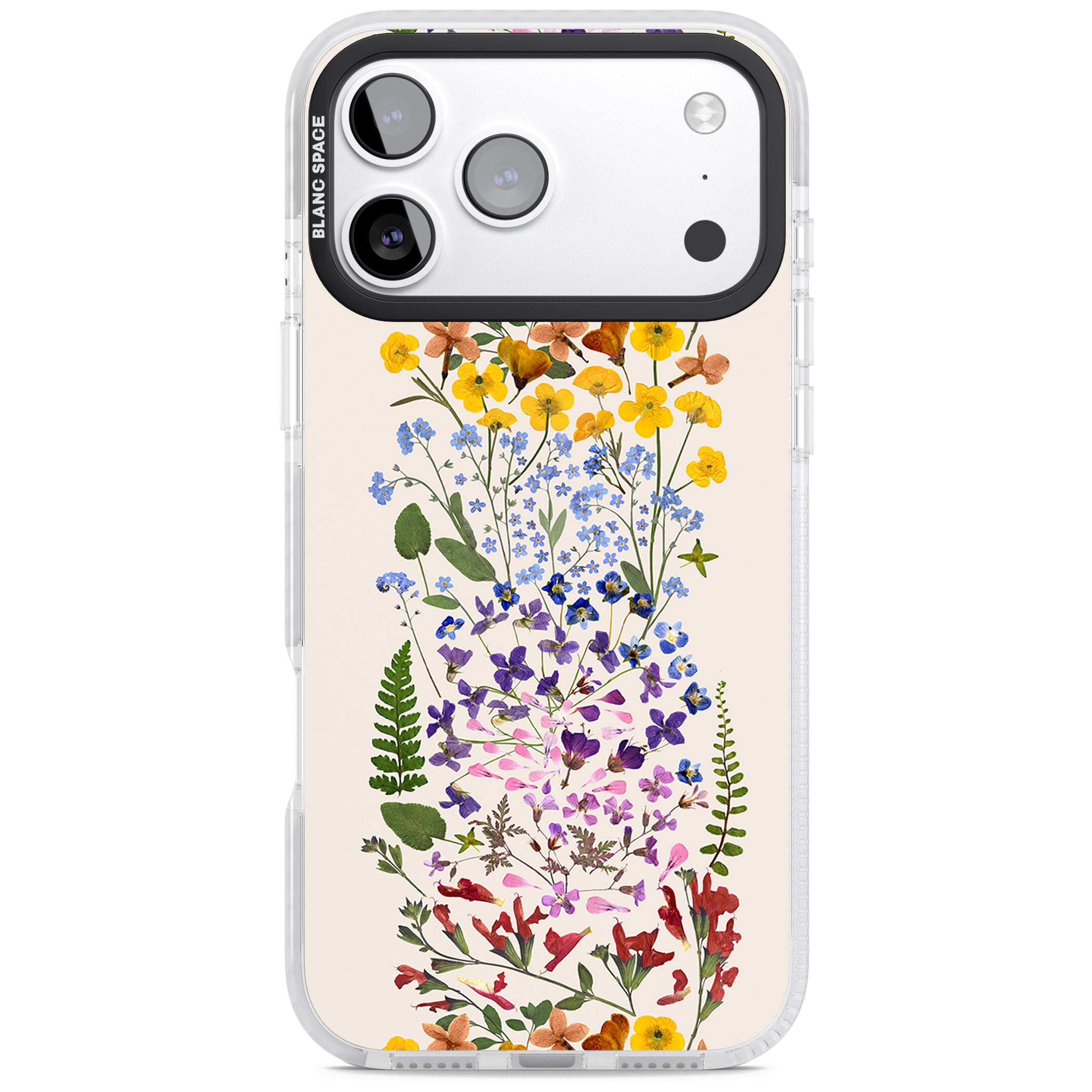 Cream Wildflower iPhone 17 Pro Impact Clear Phone Case