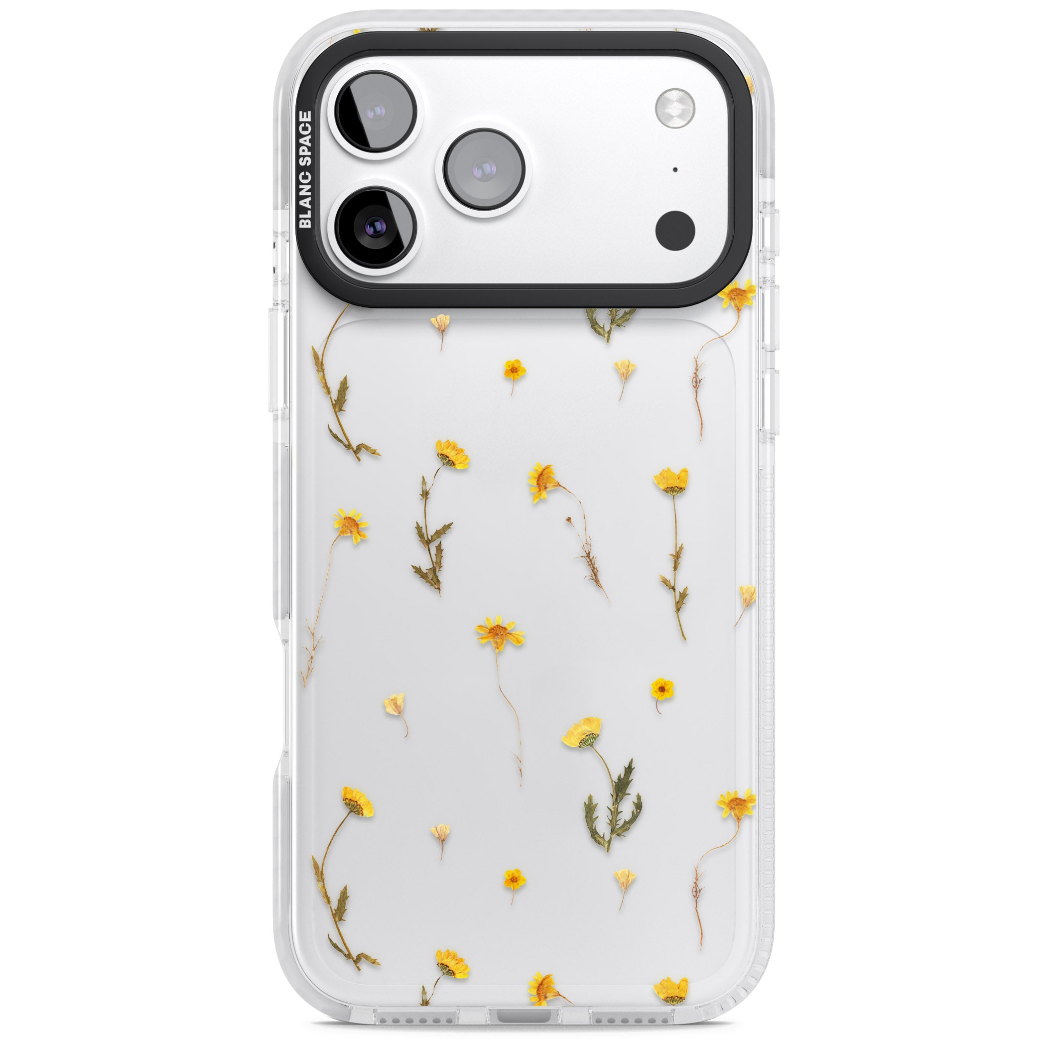 Yellow Wildflower iPhone 17 Pro Impact Clear Phone Case