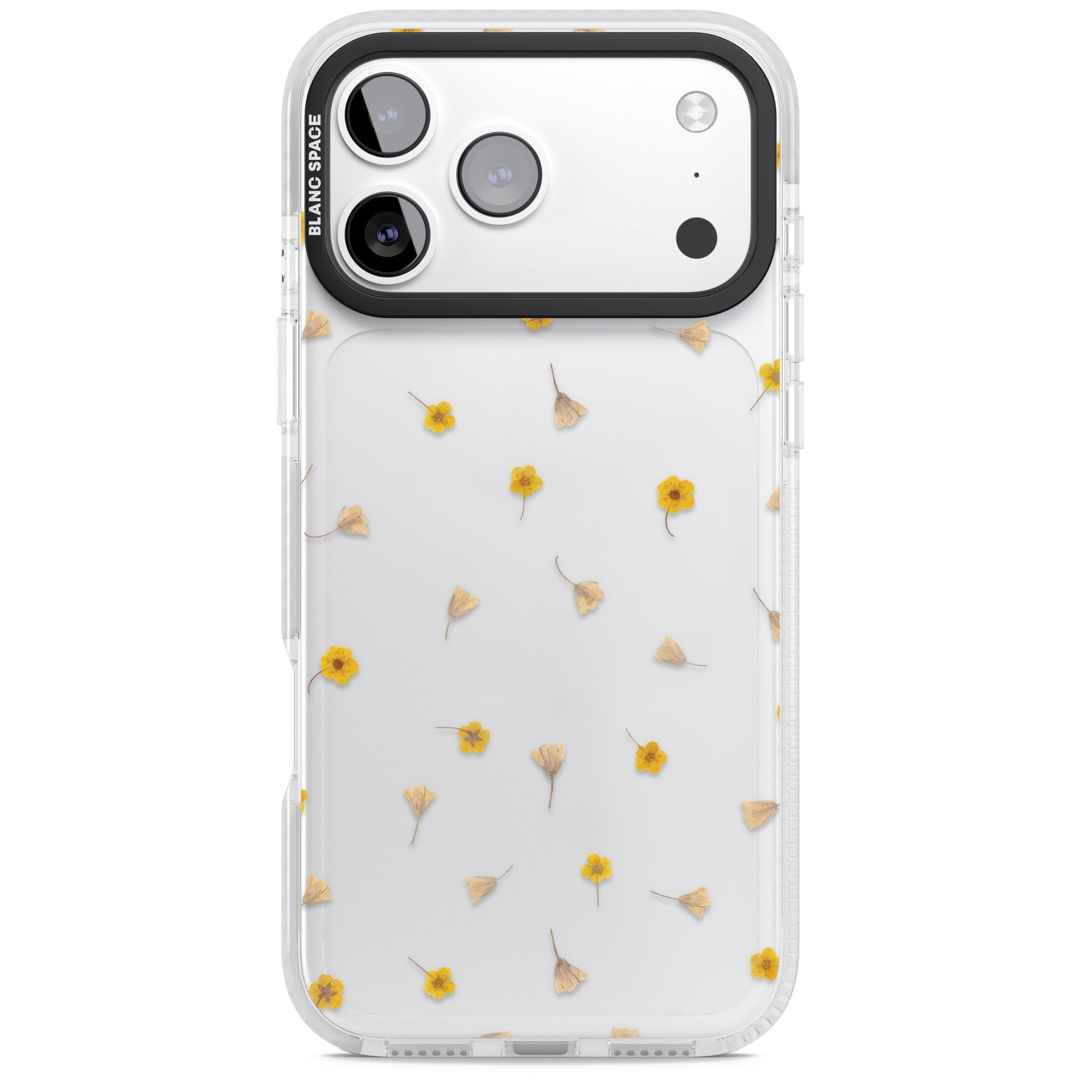 Tiny Yellow Flower iPhone 17 Pro Impact Clear Phone Case