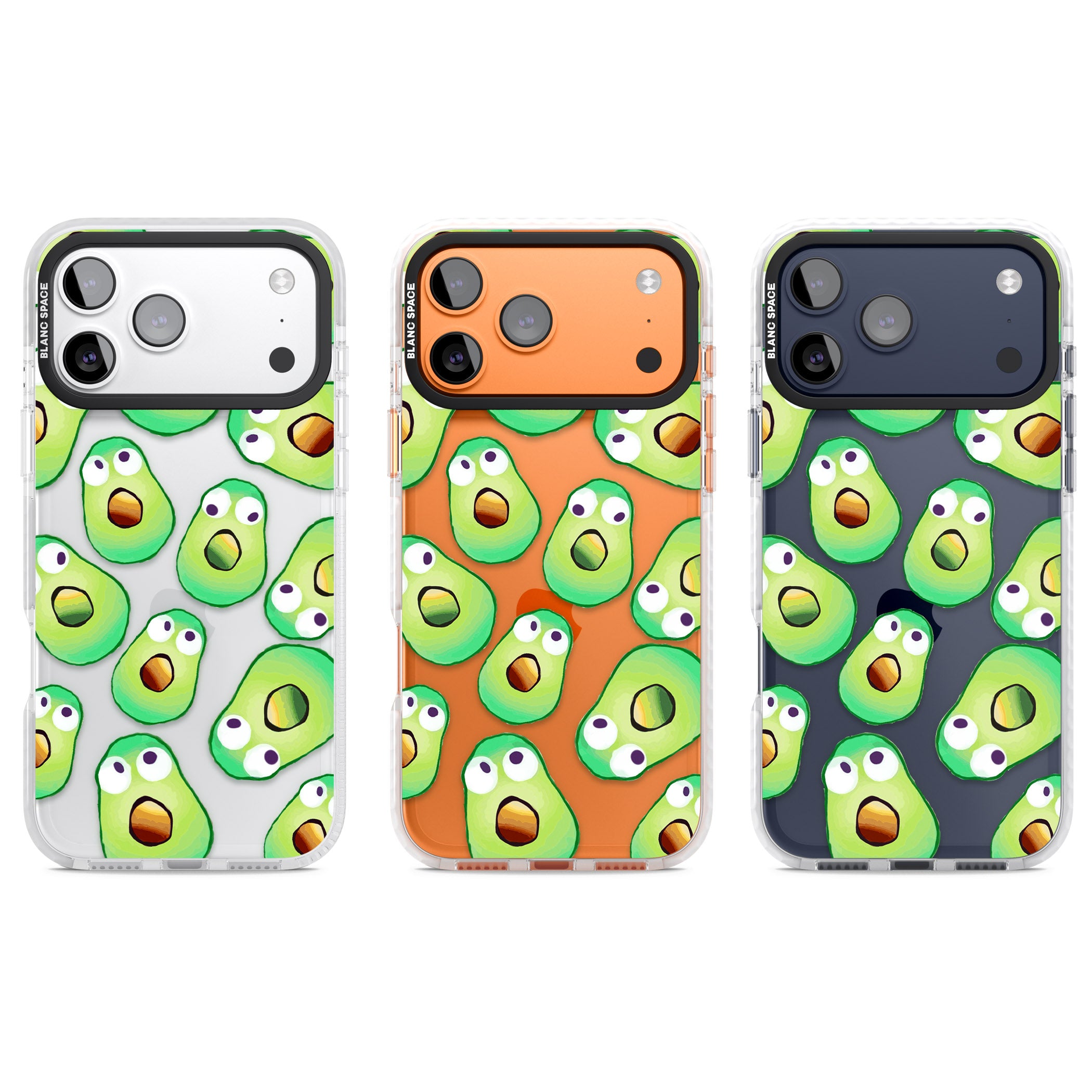 Shocked Avocados iPhone 17 Pro Impact Clear Phone Case APT Impact Protection
