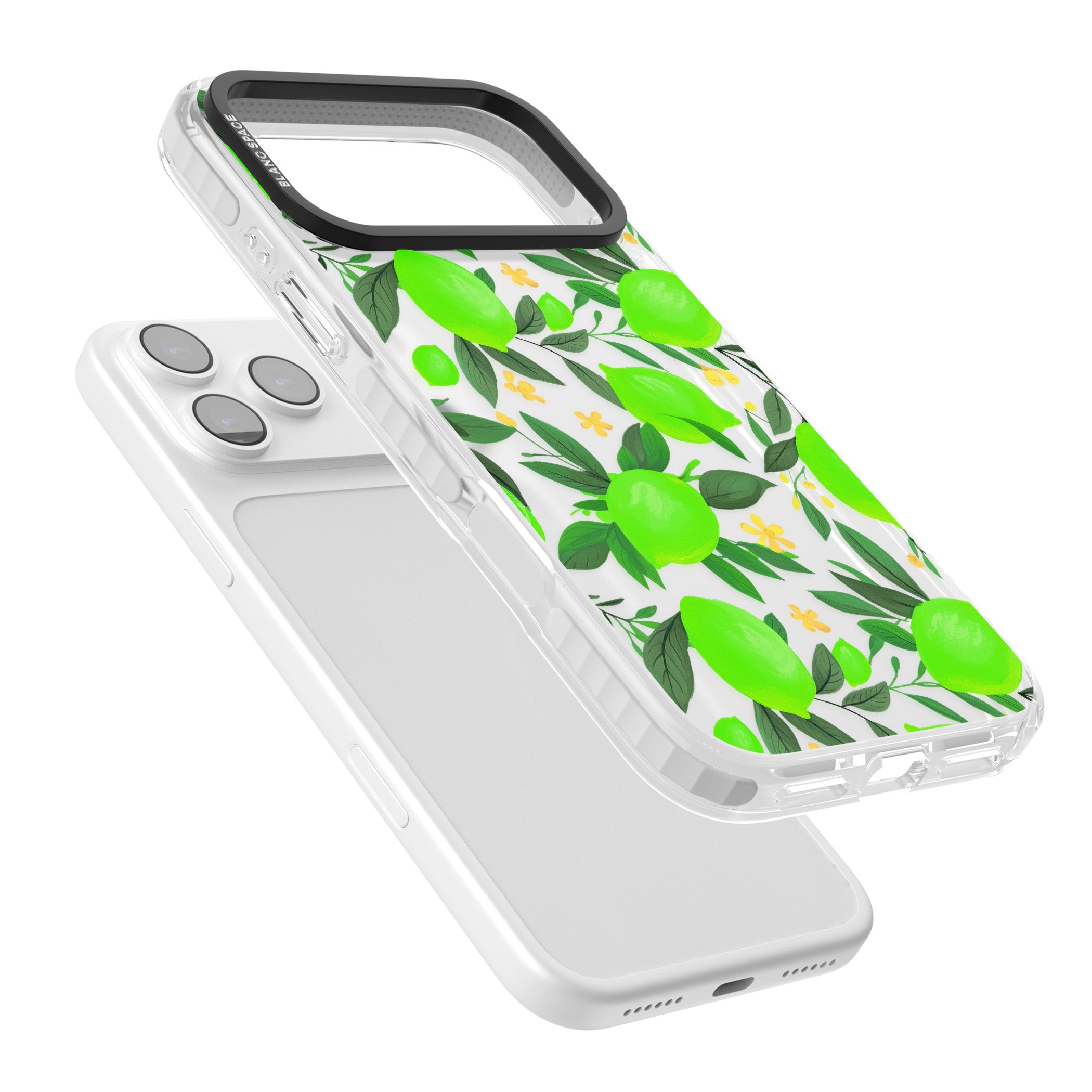 Lime Pattern iPhone 17 Pro Impact Clear Phone Case Colours
