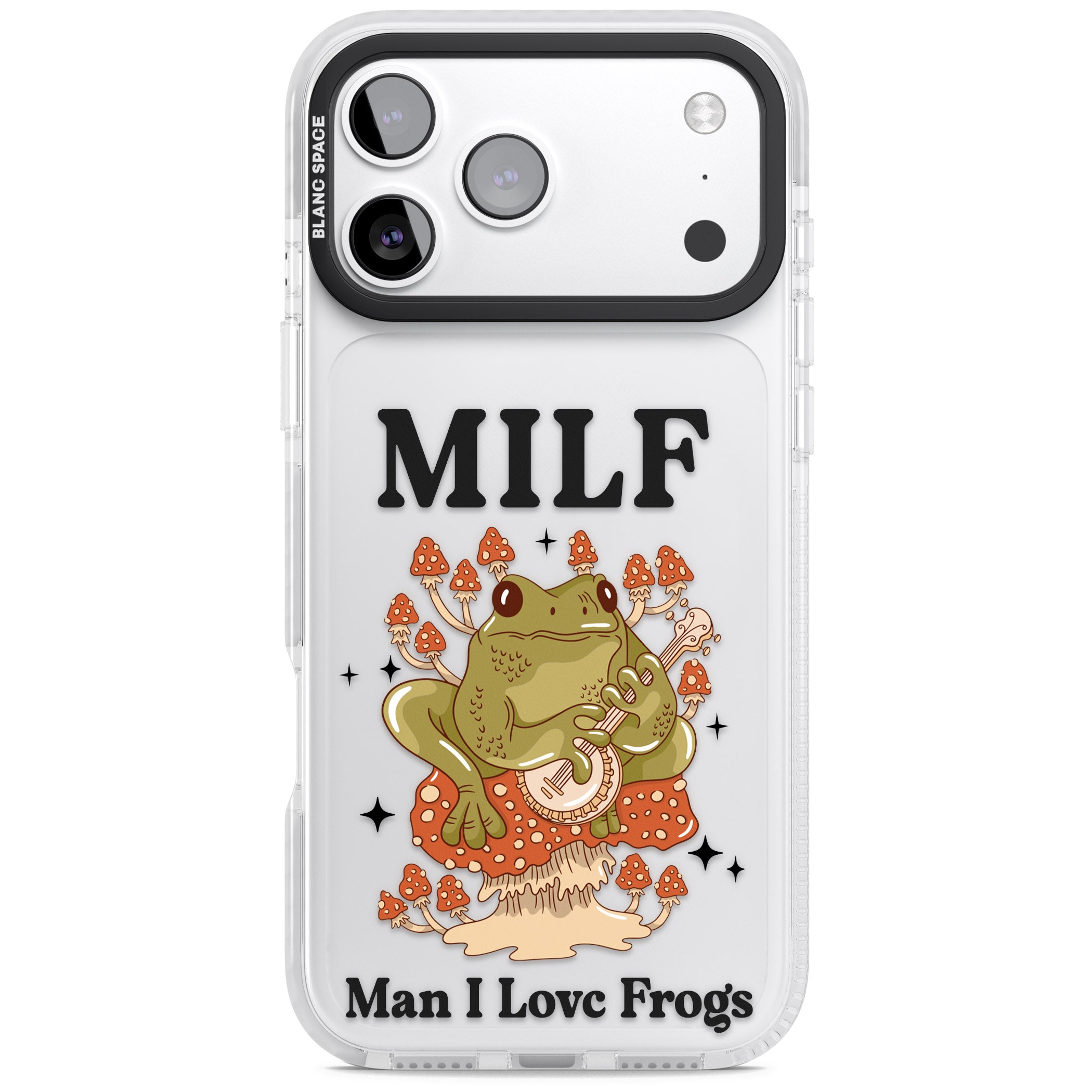 Man I Love Frogs iPhone 17 Pro Impact Clear Phone Case