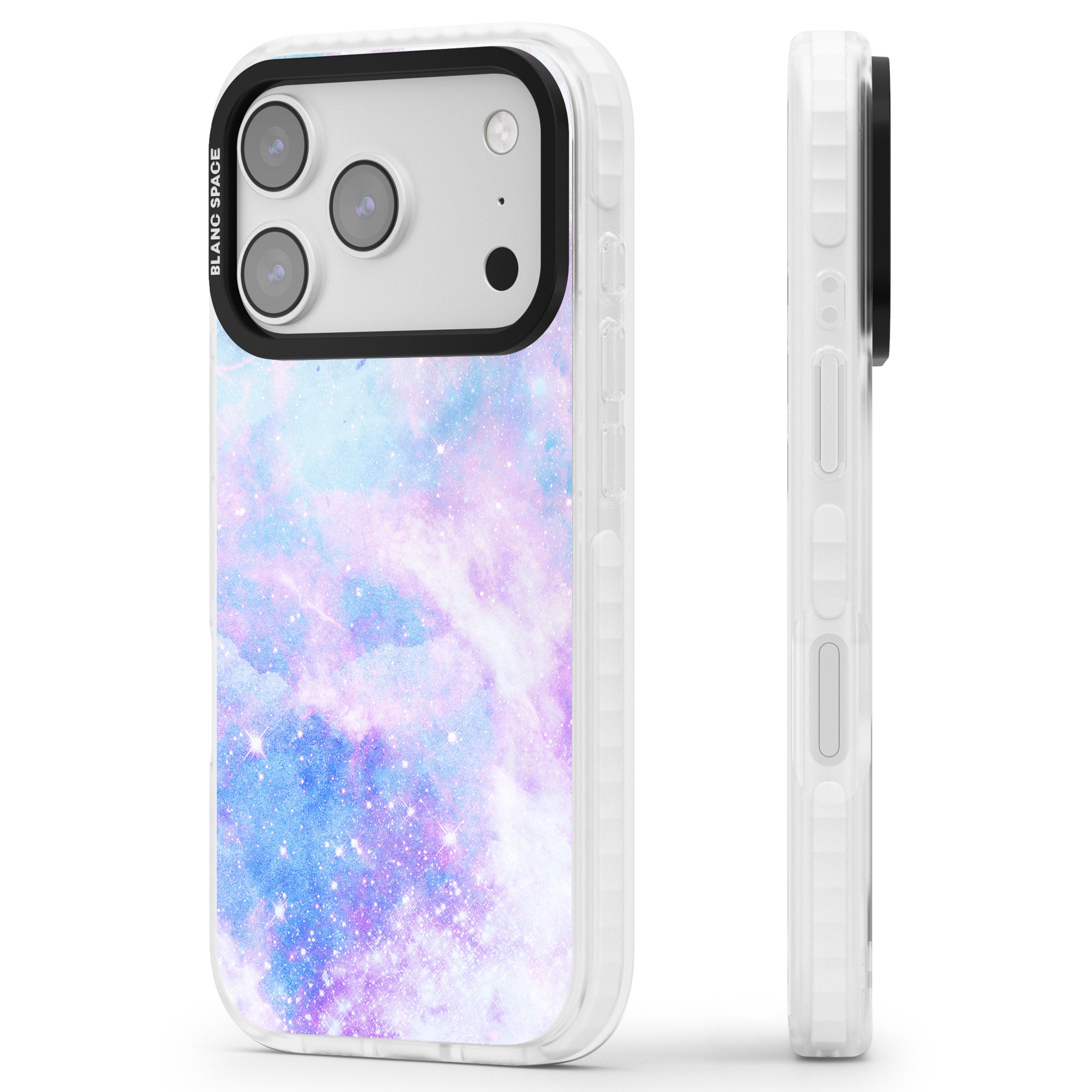 Galaxy Dream iPhone 17 Pro Impact Clear Phone Case Side Profile