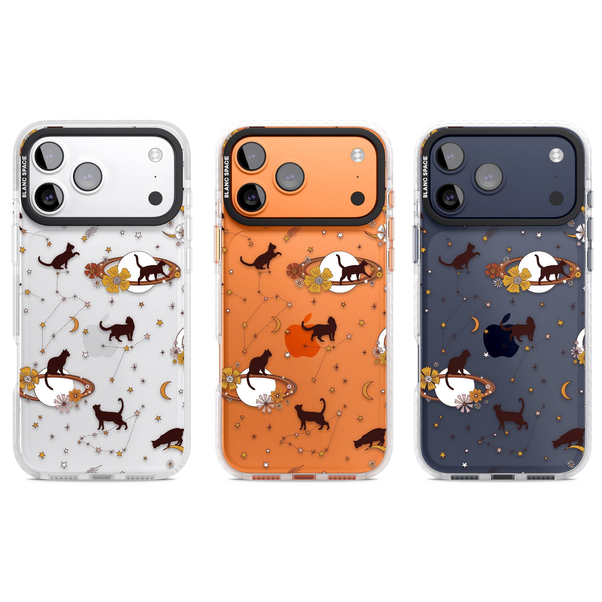 Halloween Cats And Astrology iPhone 17 Pro Impact Clear Phone Case APT Impact Protection