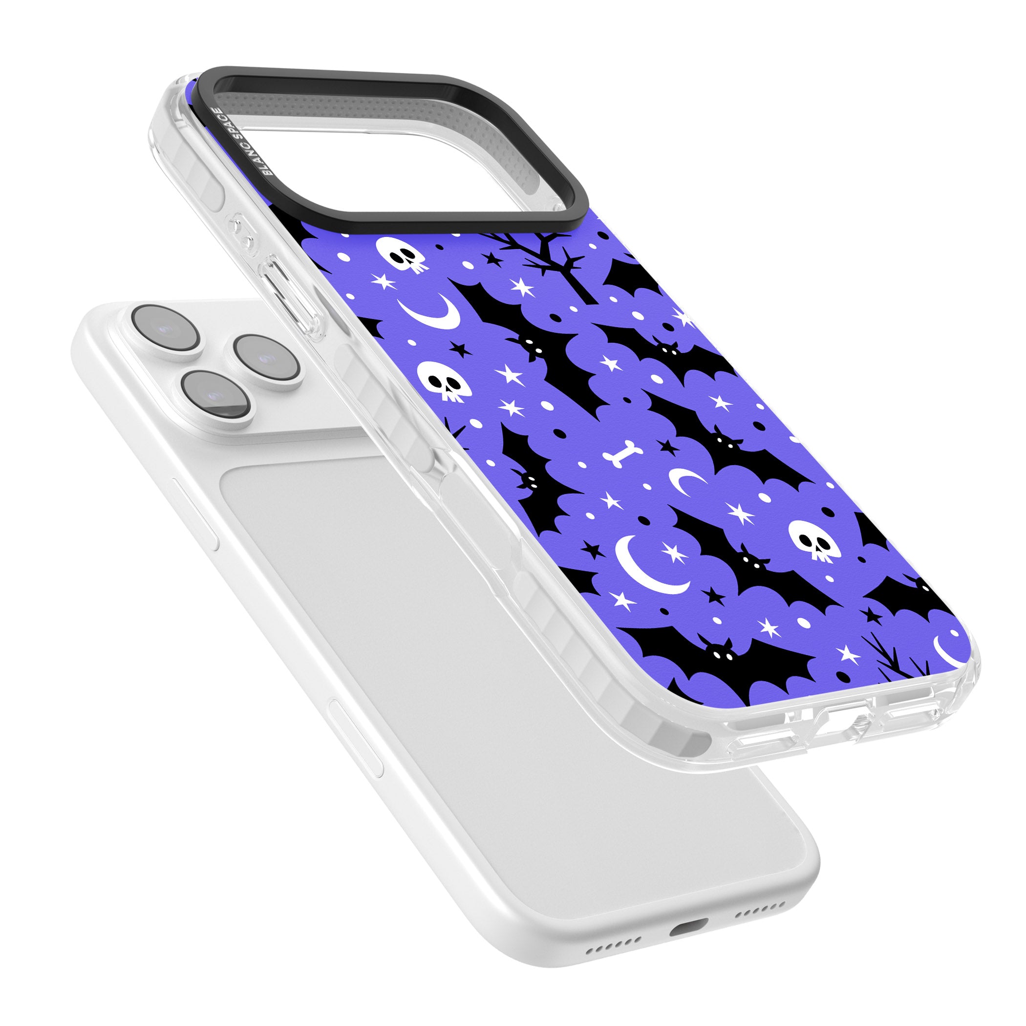 Bats N' Bones Pattern iPhone 17 Pro Impact Clear Phone Case Colours